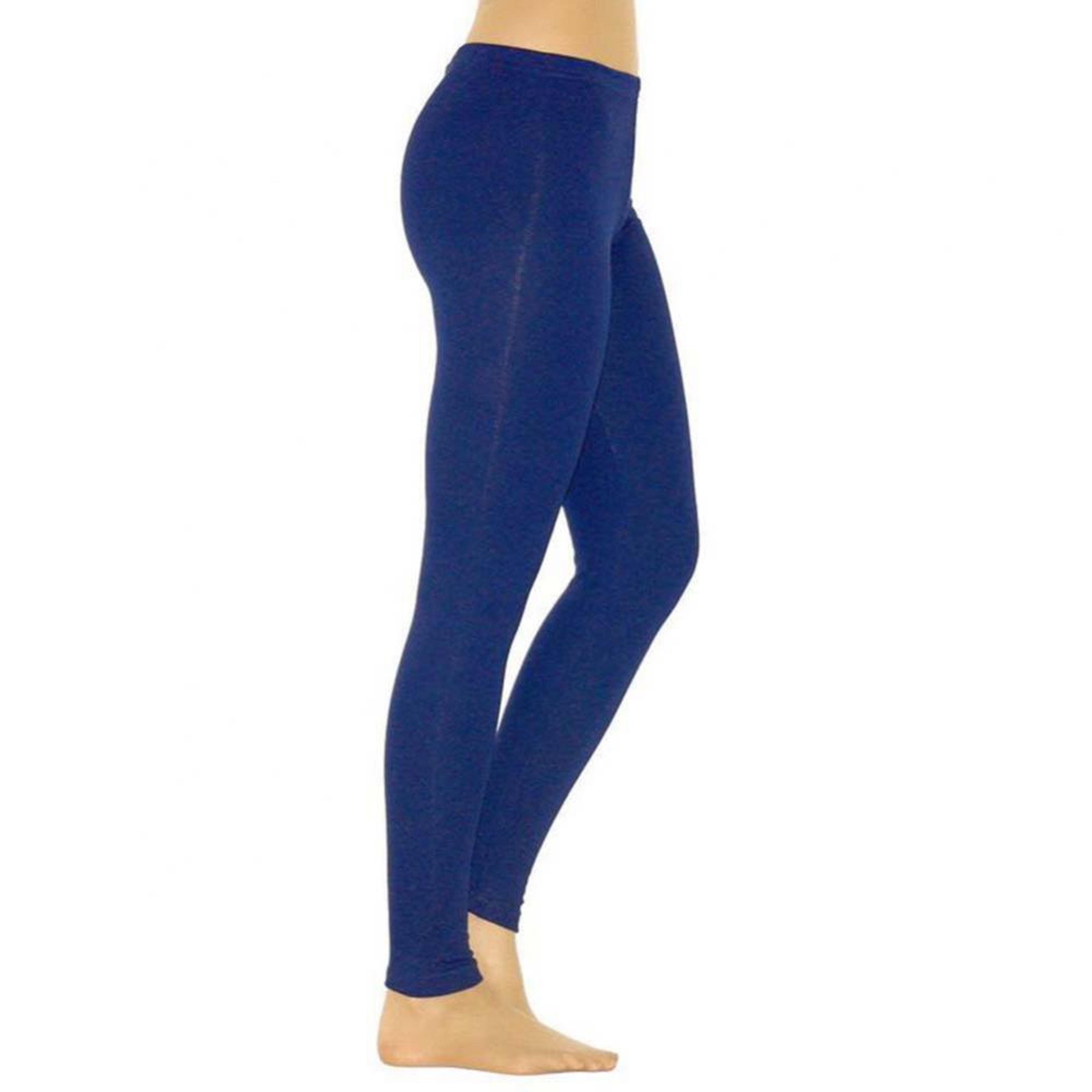 Womens Stretchy MidWaist Leggings  Solid Color AnkleLength Slim Fit Pants 10