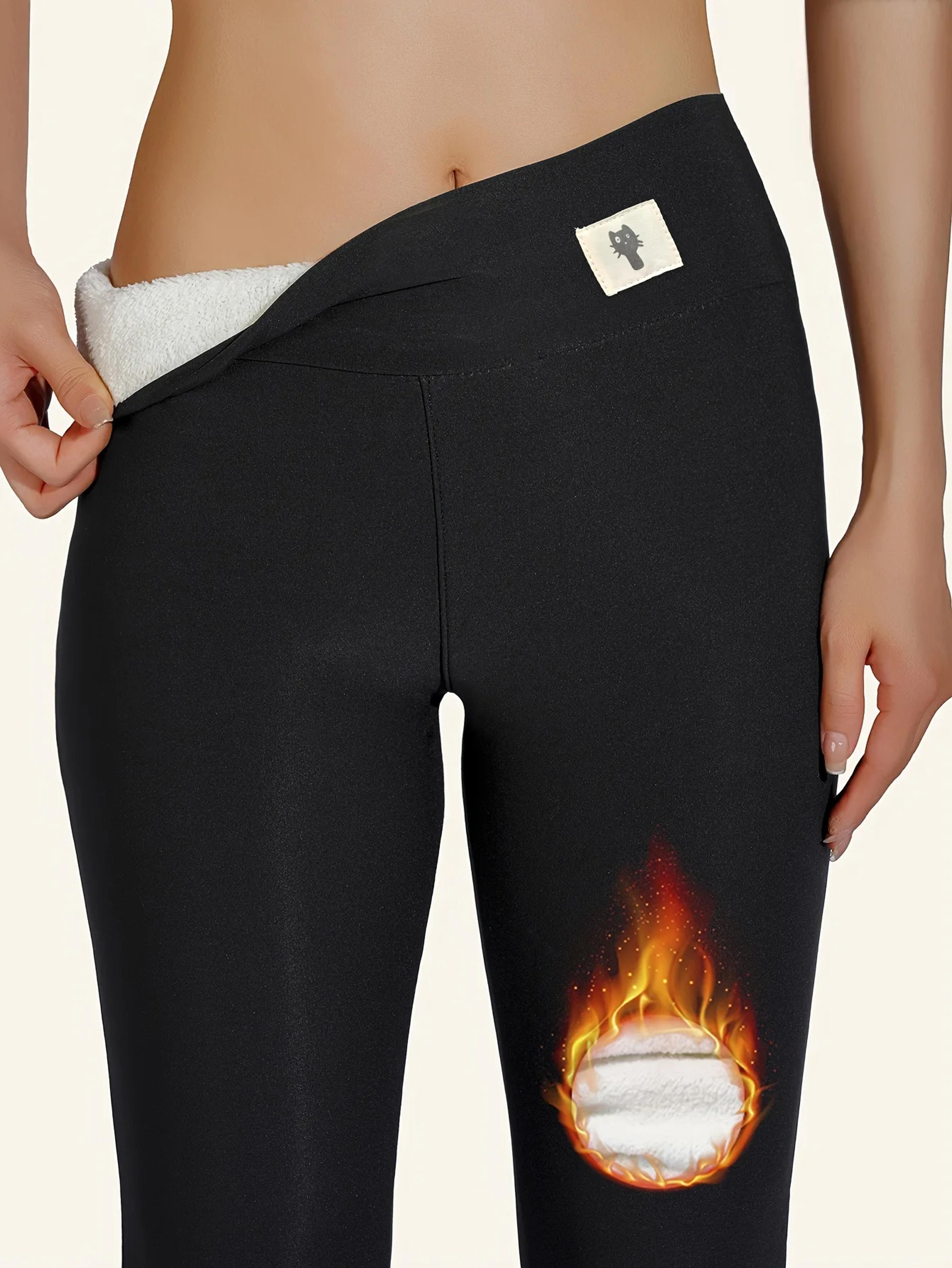 Womens HighWaisted FleeceLined Leggings For Winter With Stretch Fit 2