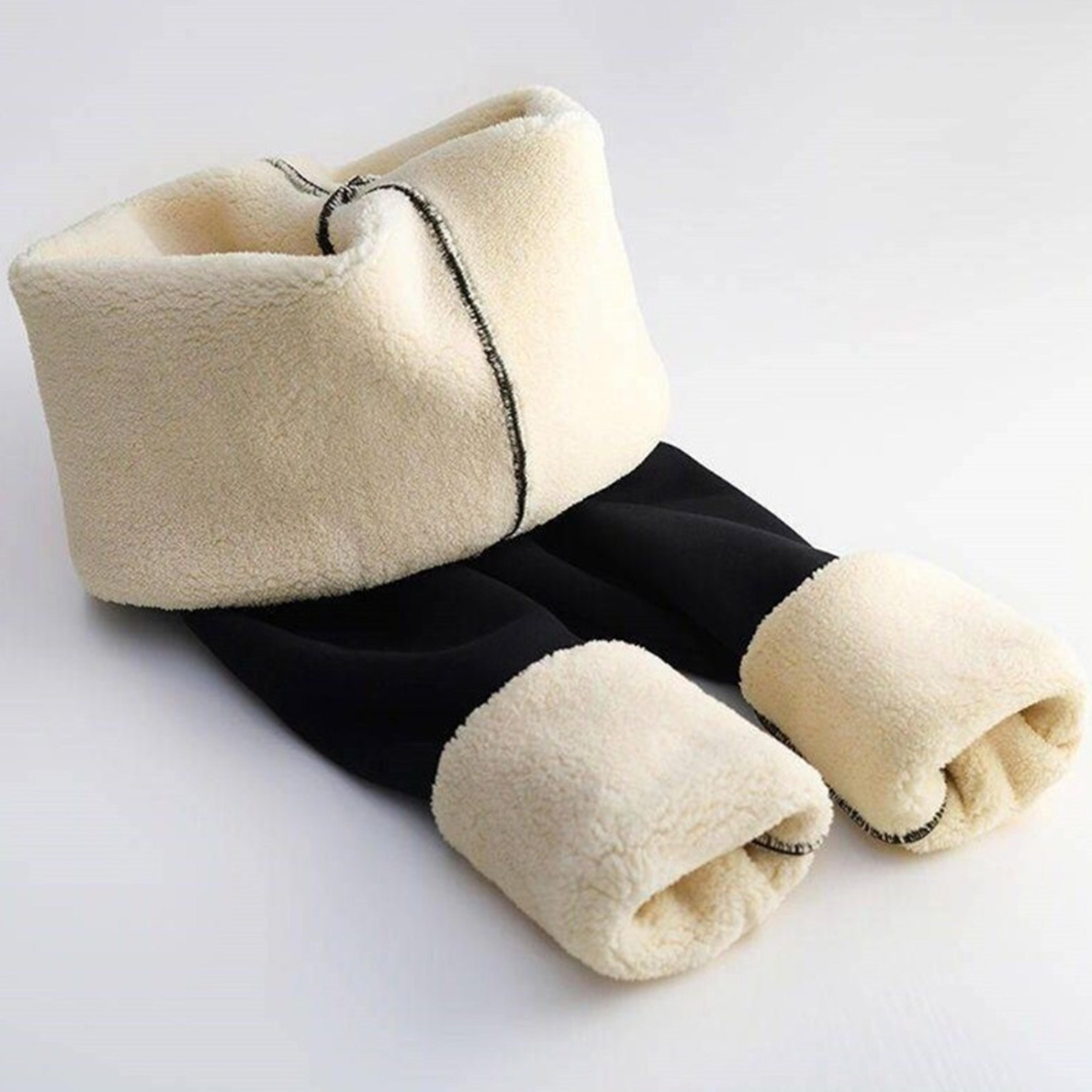 Womens Fleece Lined Thermal Leggings High Waist Stretch Winter Pants 2