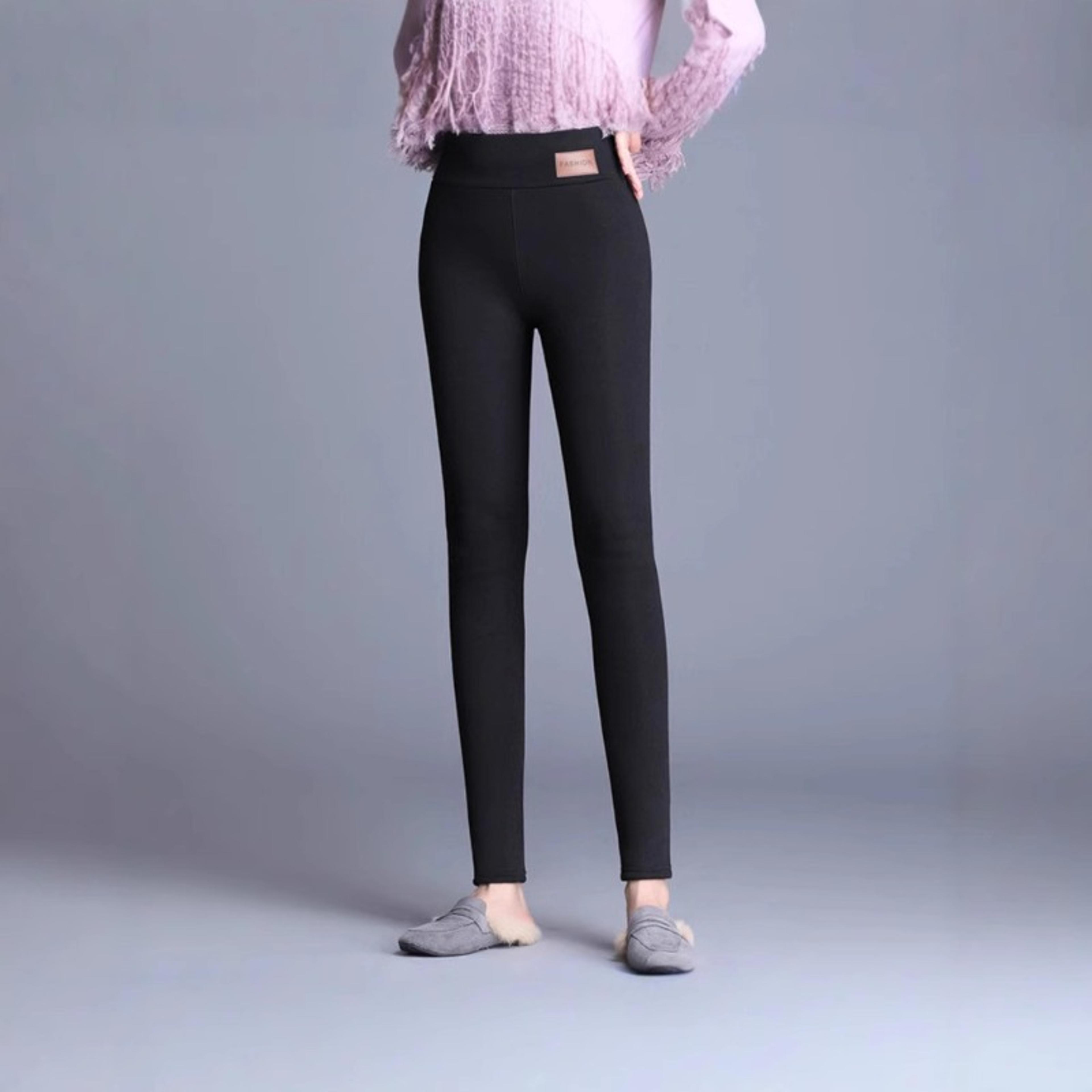 Womens Fleece Lined Thermal Leggings High Waist Stretch Winter Pants 6