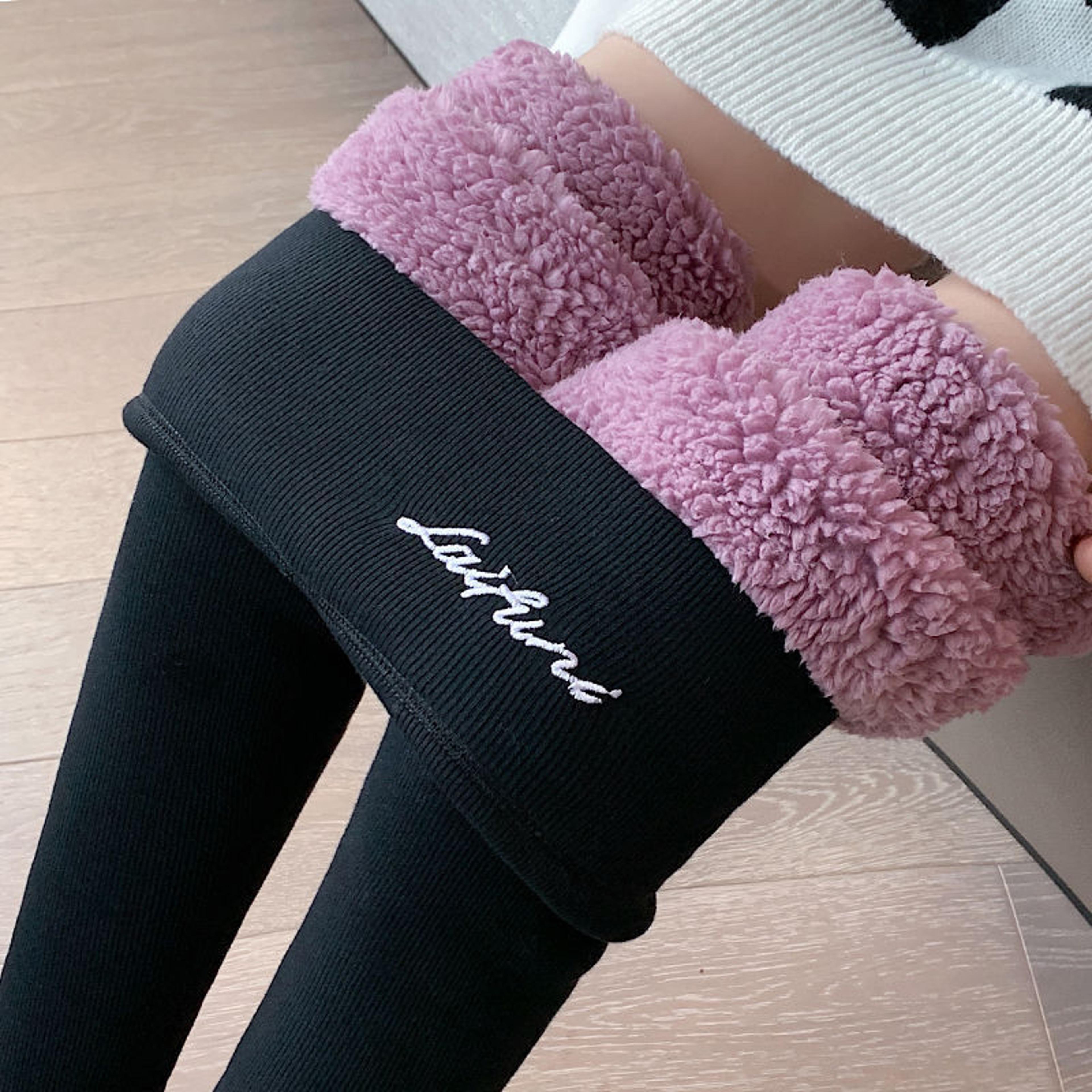 women's winter fleece-lined leggings with high waist and stretchy fit