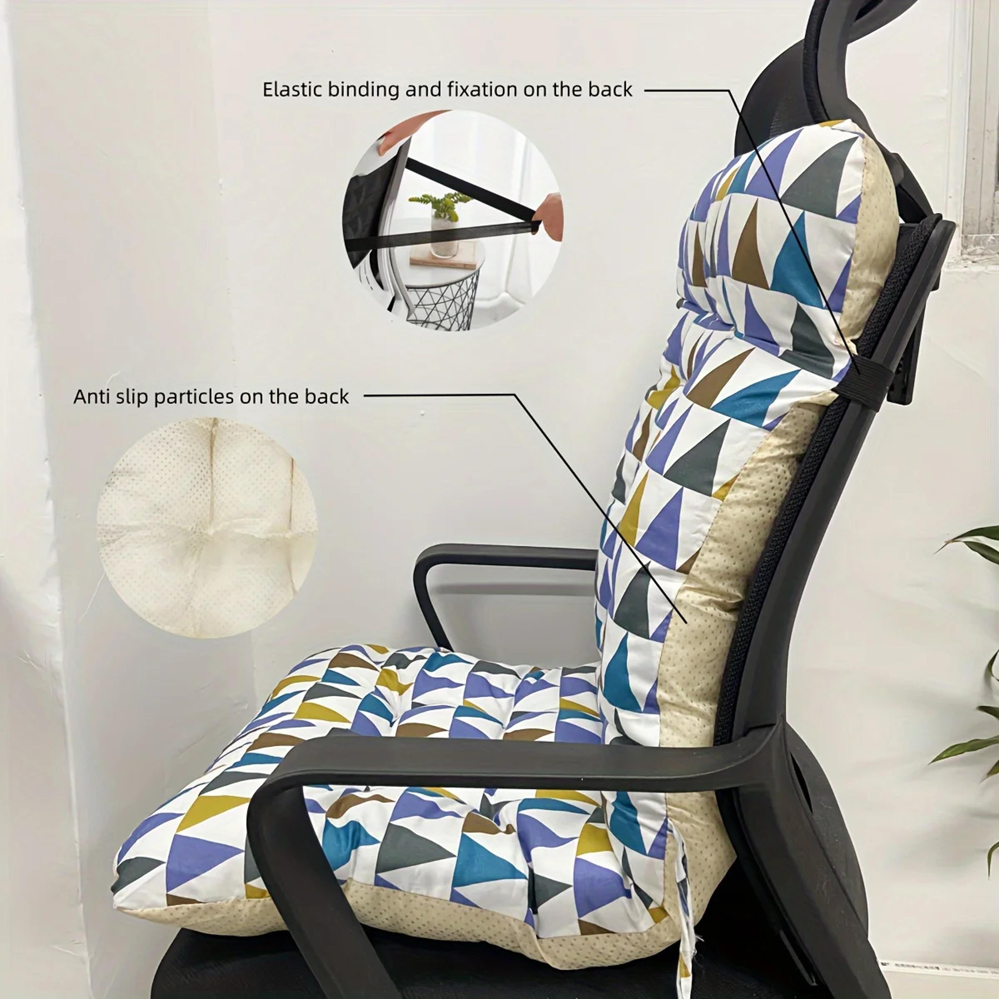 Ergonomic Seat Cushion With Integrated Backrest Support For Office Chairs And Car Seats 4