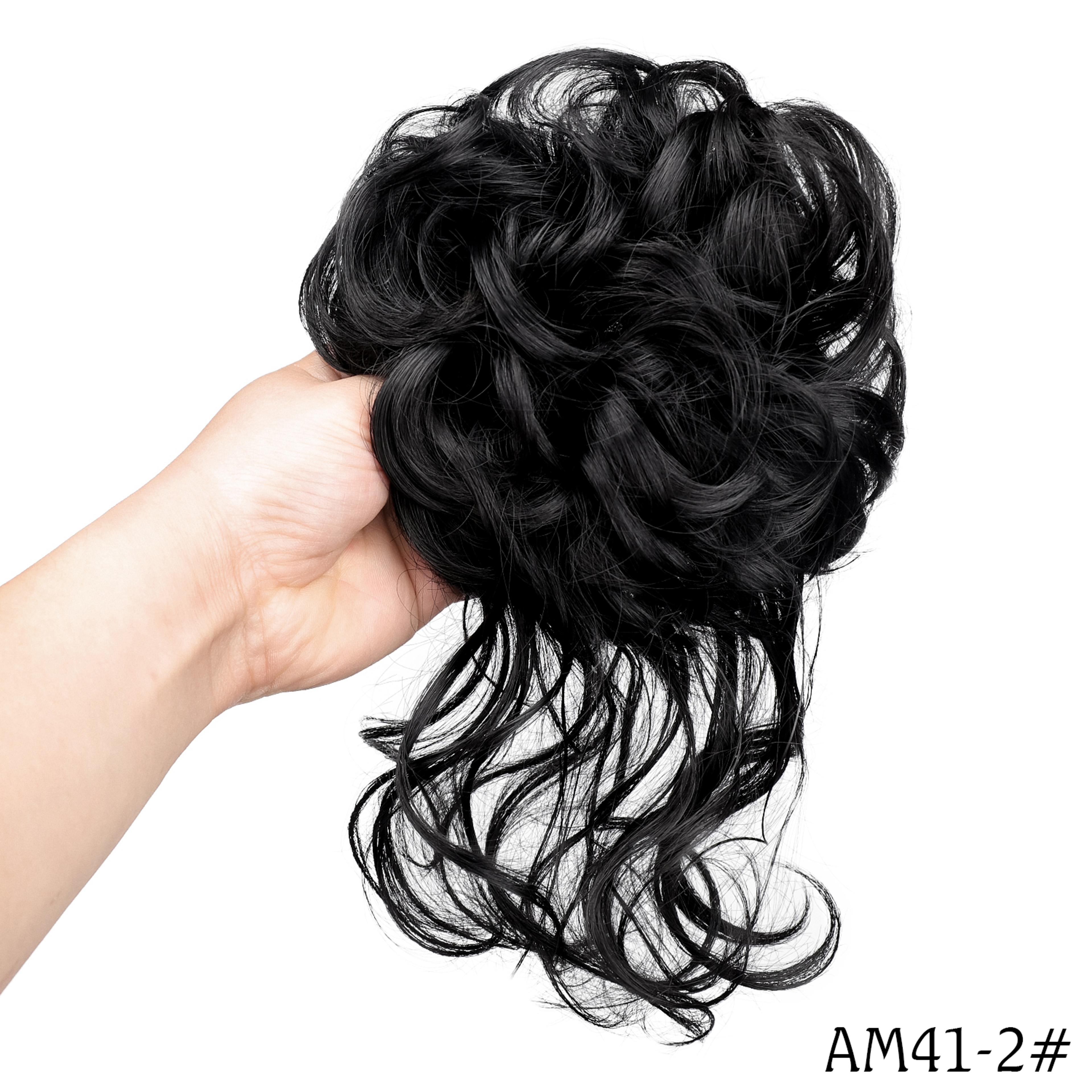 Curly Messy Bun Hairpiece Synthetic Chignon Ponytail Extension With Elastic Band 13