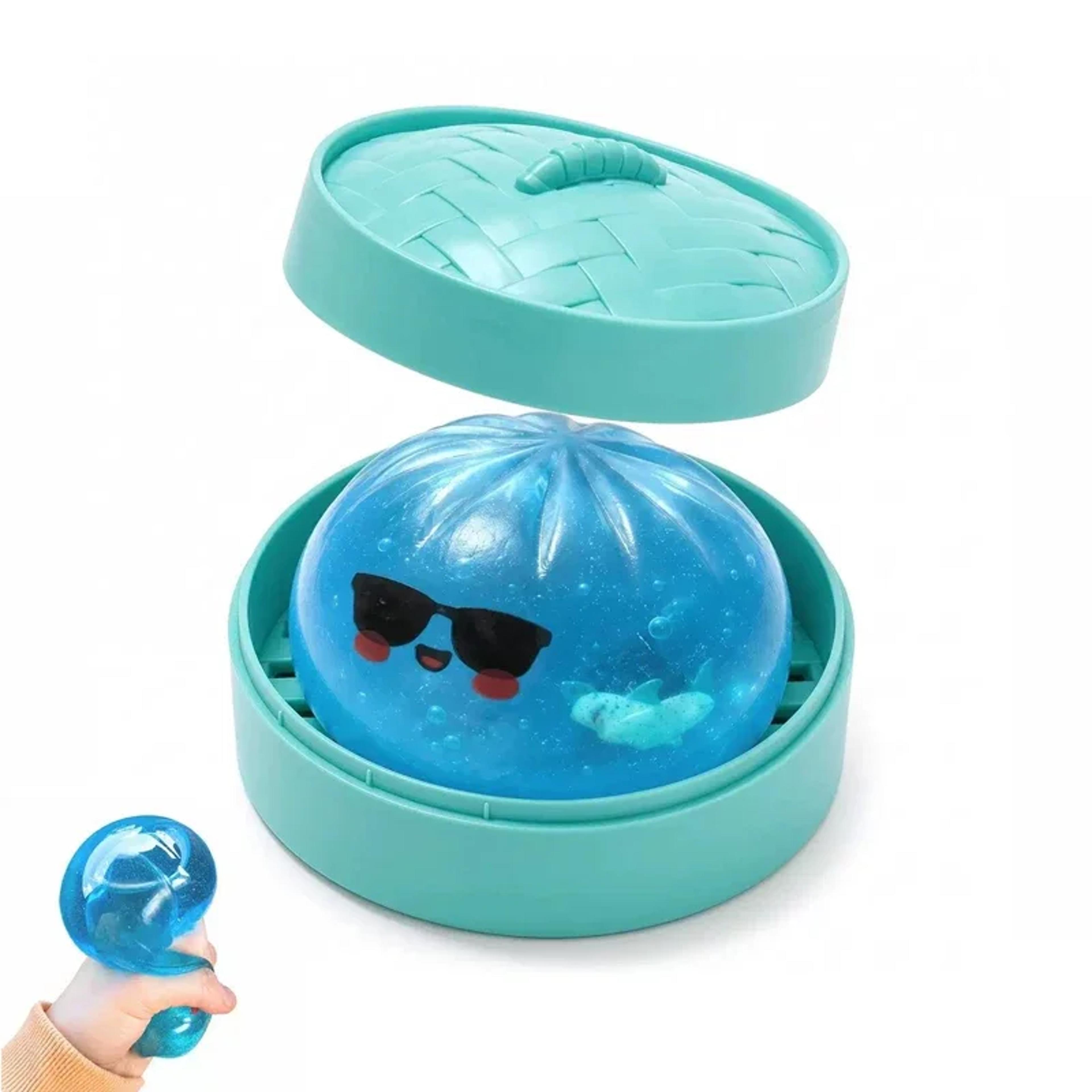 Glitter Dumpling Squishy Fidget Toy  Colorful Steamed Bun Stress Relief Toy 2
