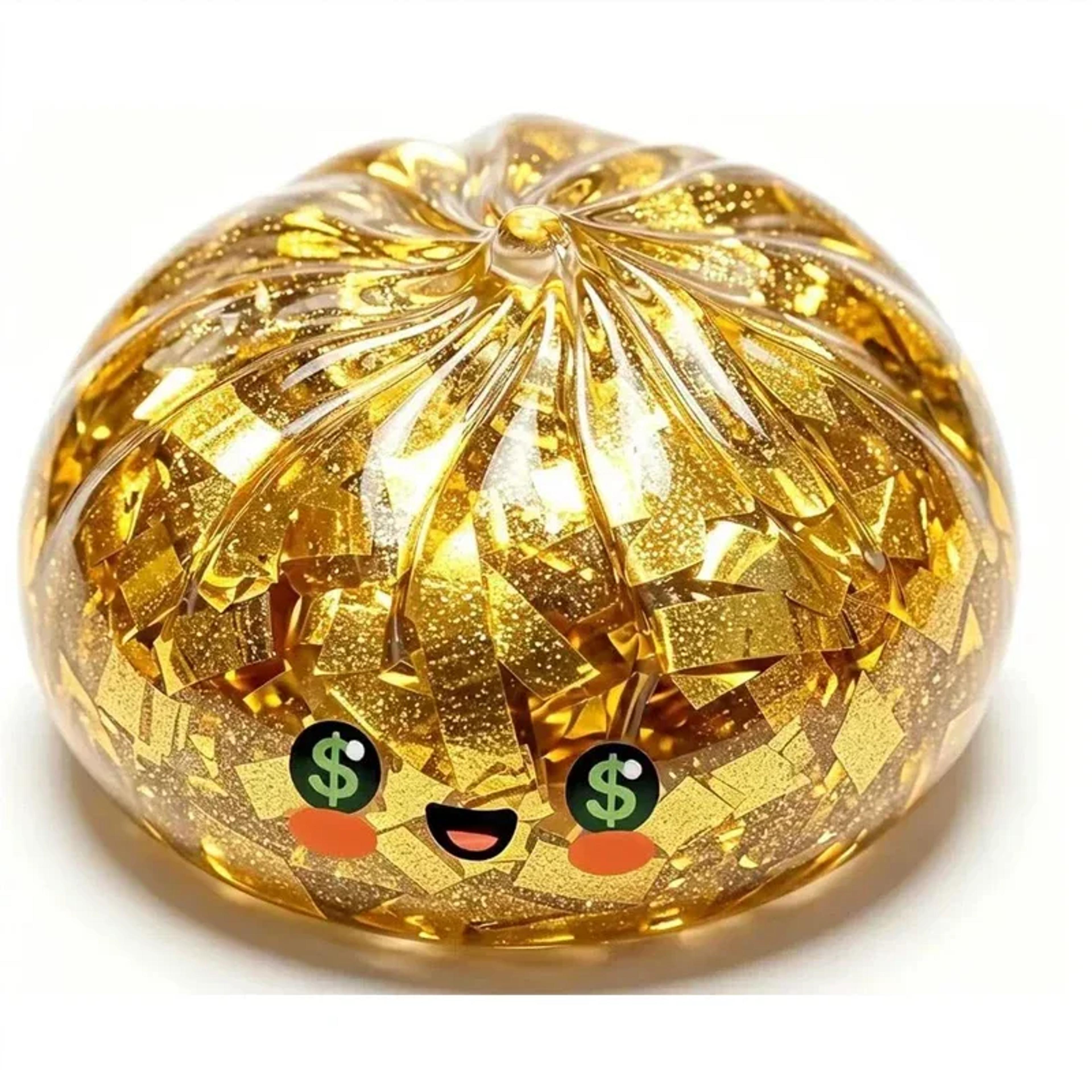 Glitter Dumpling Squishy Fidget Toy  Colorful Steamed Bun Stress Relief Toy 1