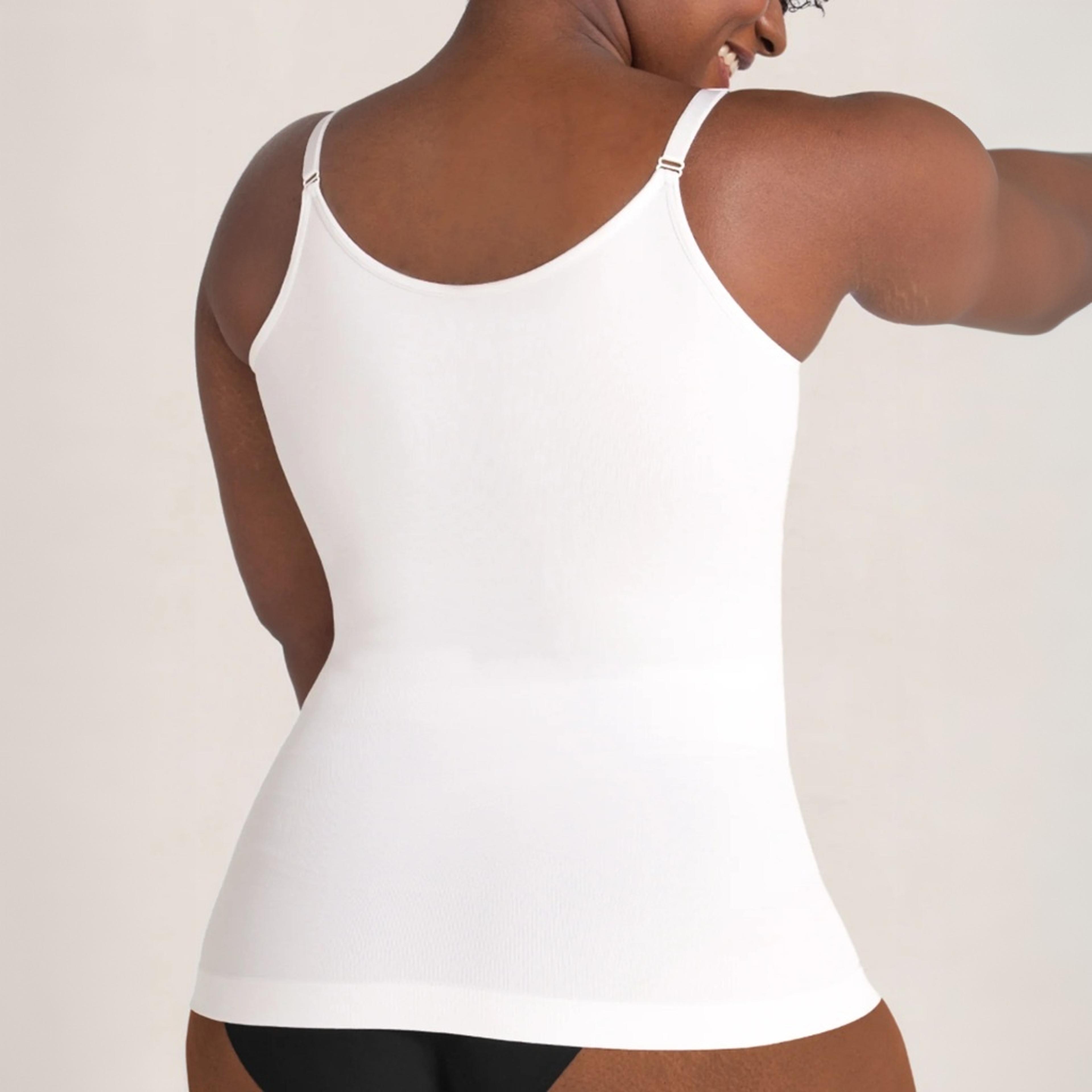 Womens Seamless Shapewear Cami Tank Top With Adjustable Straps And Medium Control 17