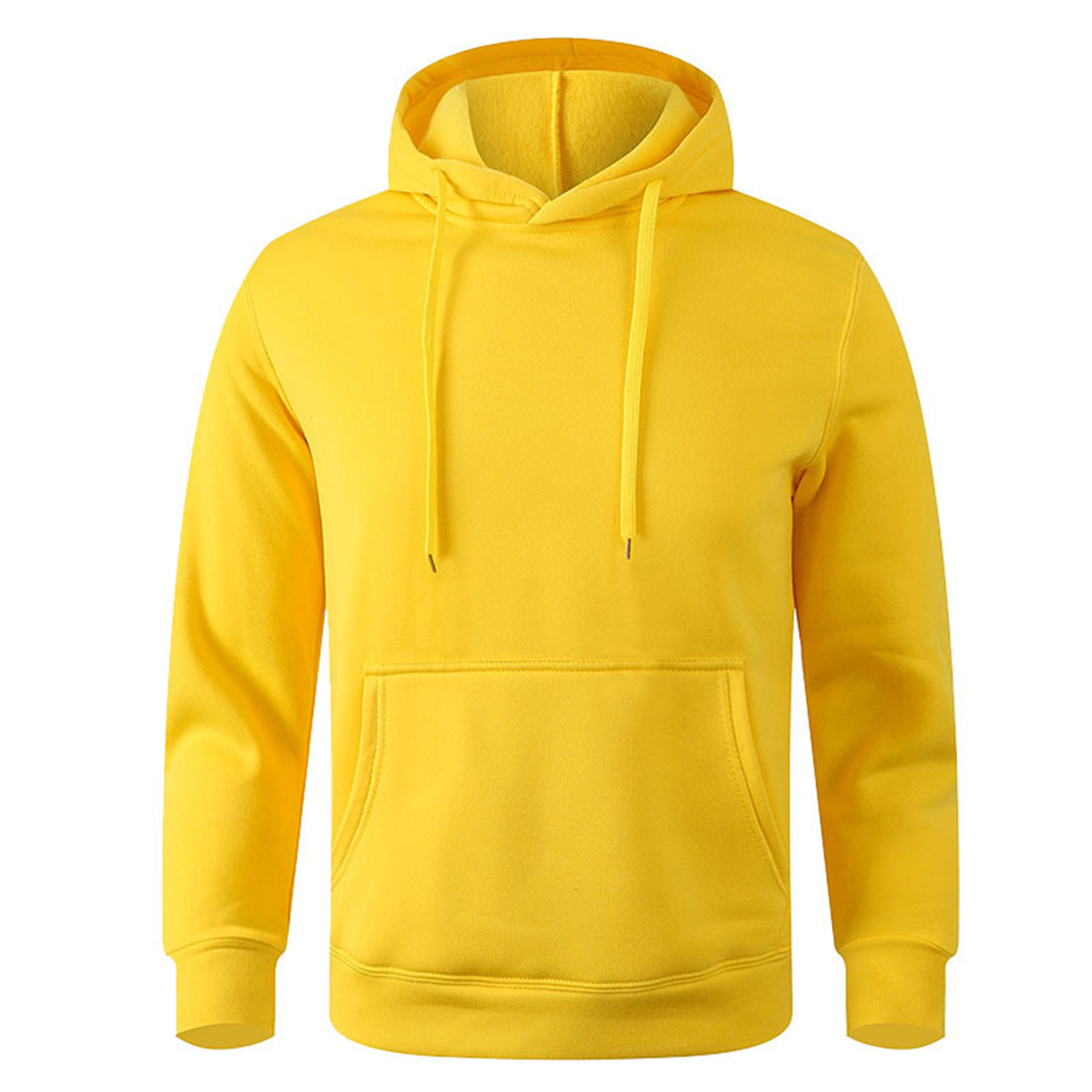 Unisex Solid Color Pullover Hoodie With Kangaroo Pocket And Ribbed Cuffs 9