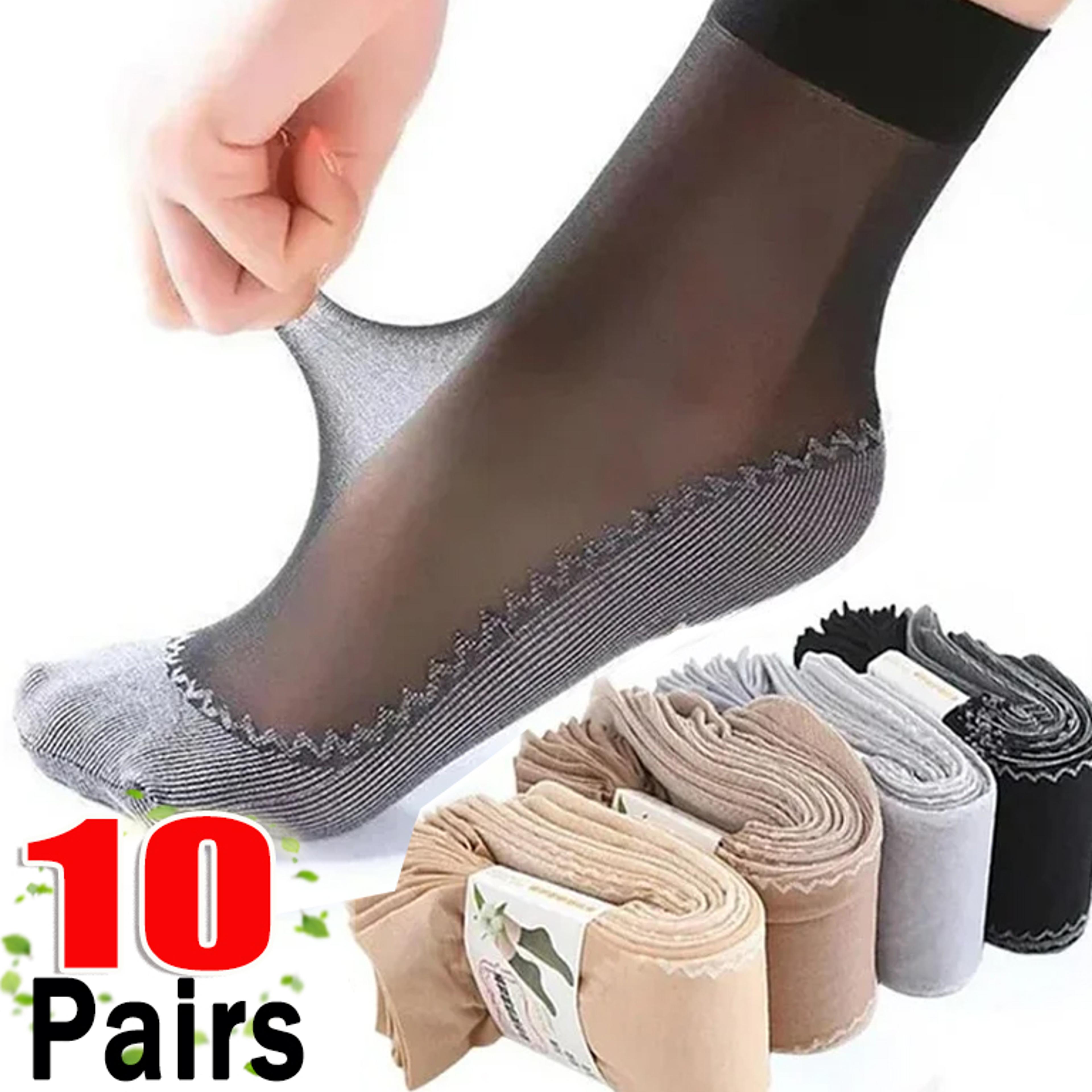 Womens UltraThin Breathable Nylon Ankle Socks With NonSlip Cotton Soles 1