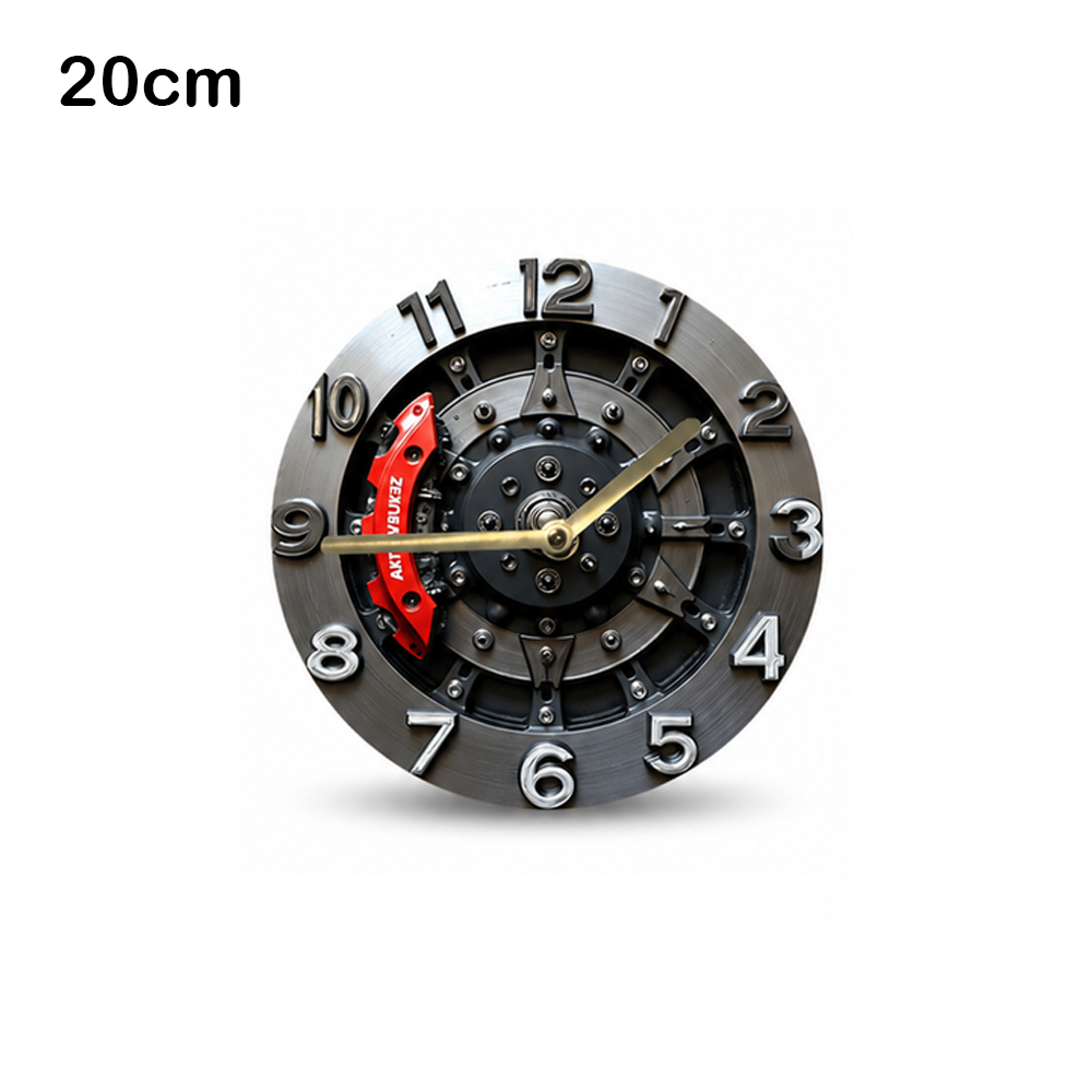retro industrial wood gear pattern round wall clock