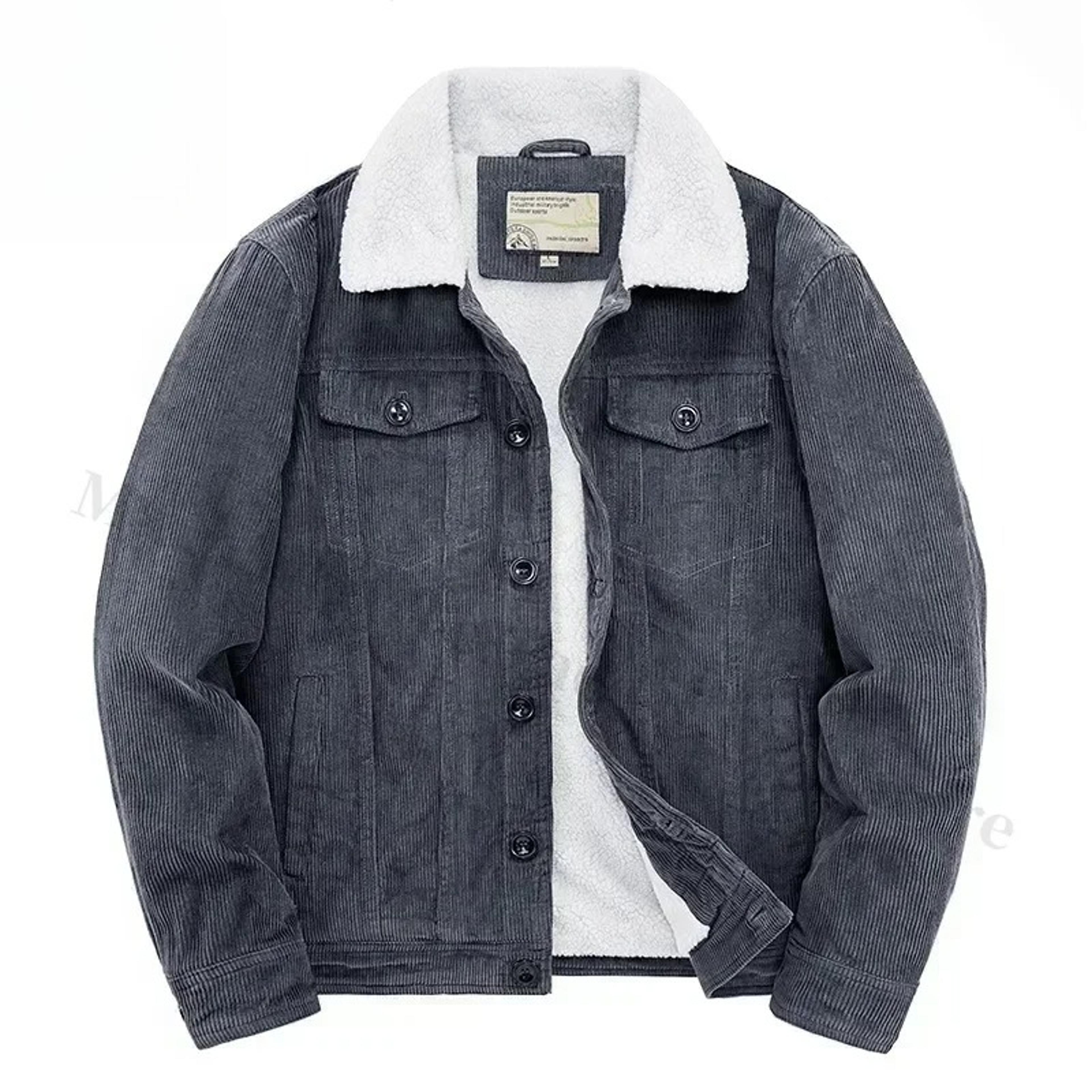 Mens Cotton Blend Winter Jacket With Stand Collar And Retro Loose Fit 7