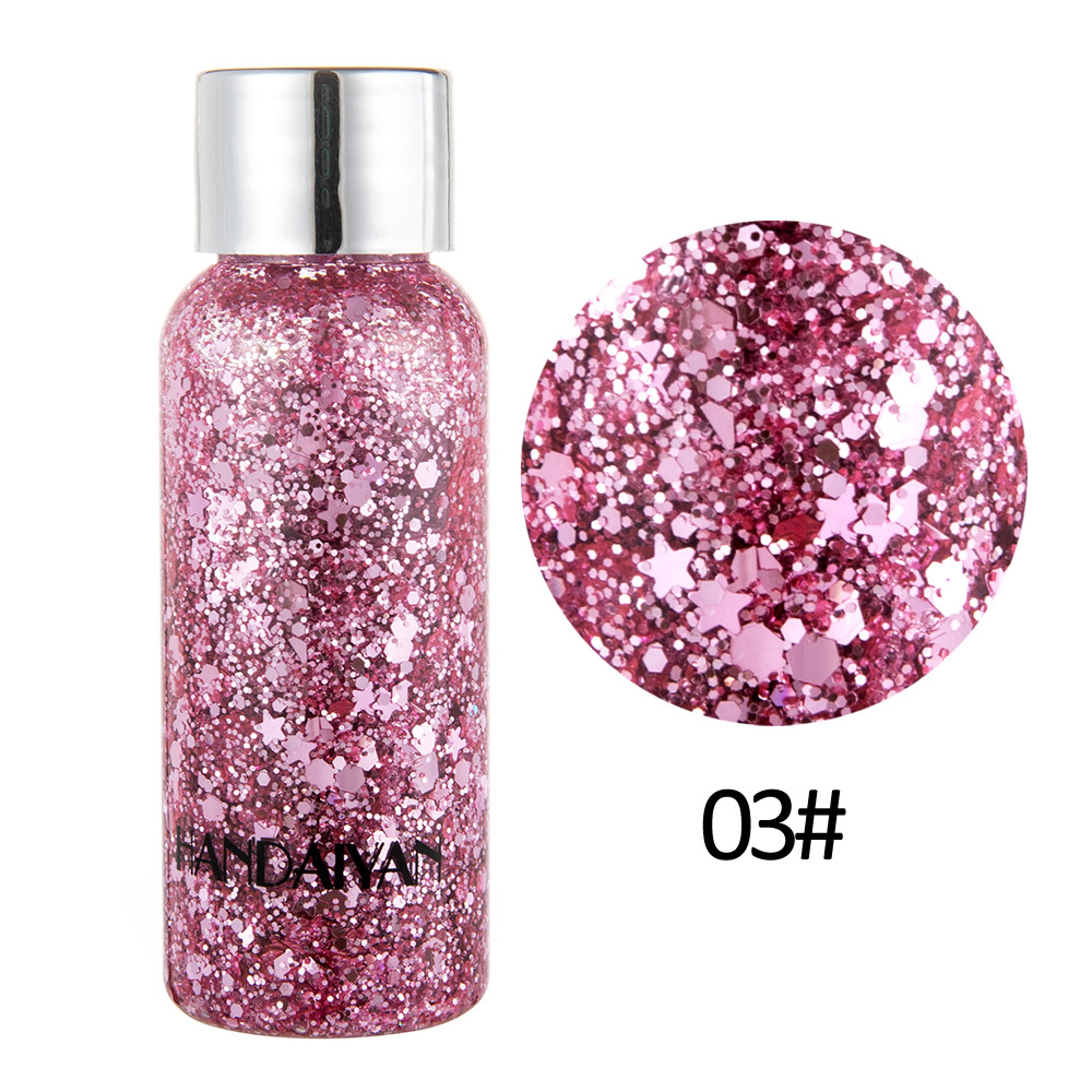 Waterproof Body Glitter Gel For Face Hair And Nails  High Shine Festival Makeup 12