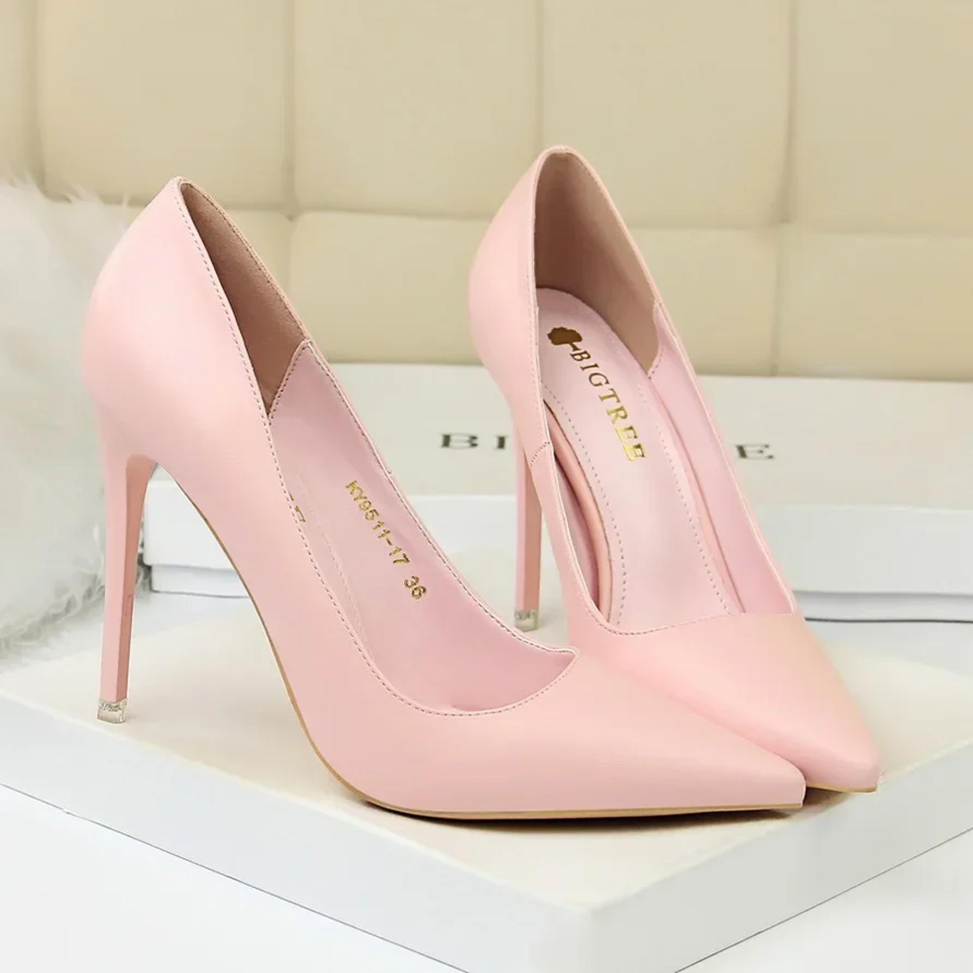 Womens Pointed Toe High Heel Pumps With Thin Heels And SlipOn Design 10