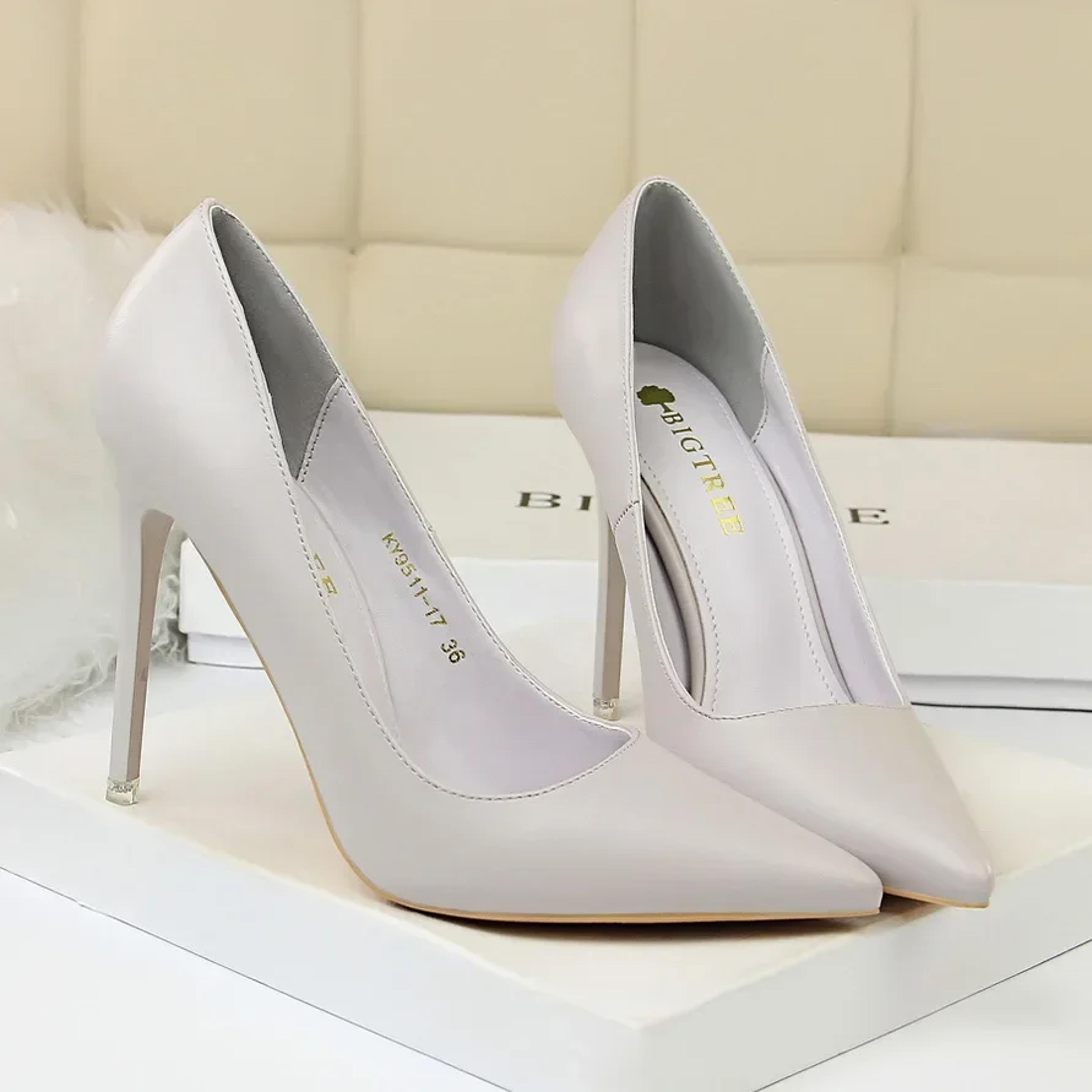 Womens Pointed Toe High Heel Pumps With Thin Heels And SlipOn Design 11