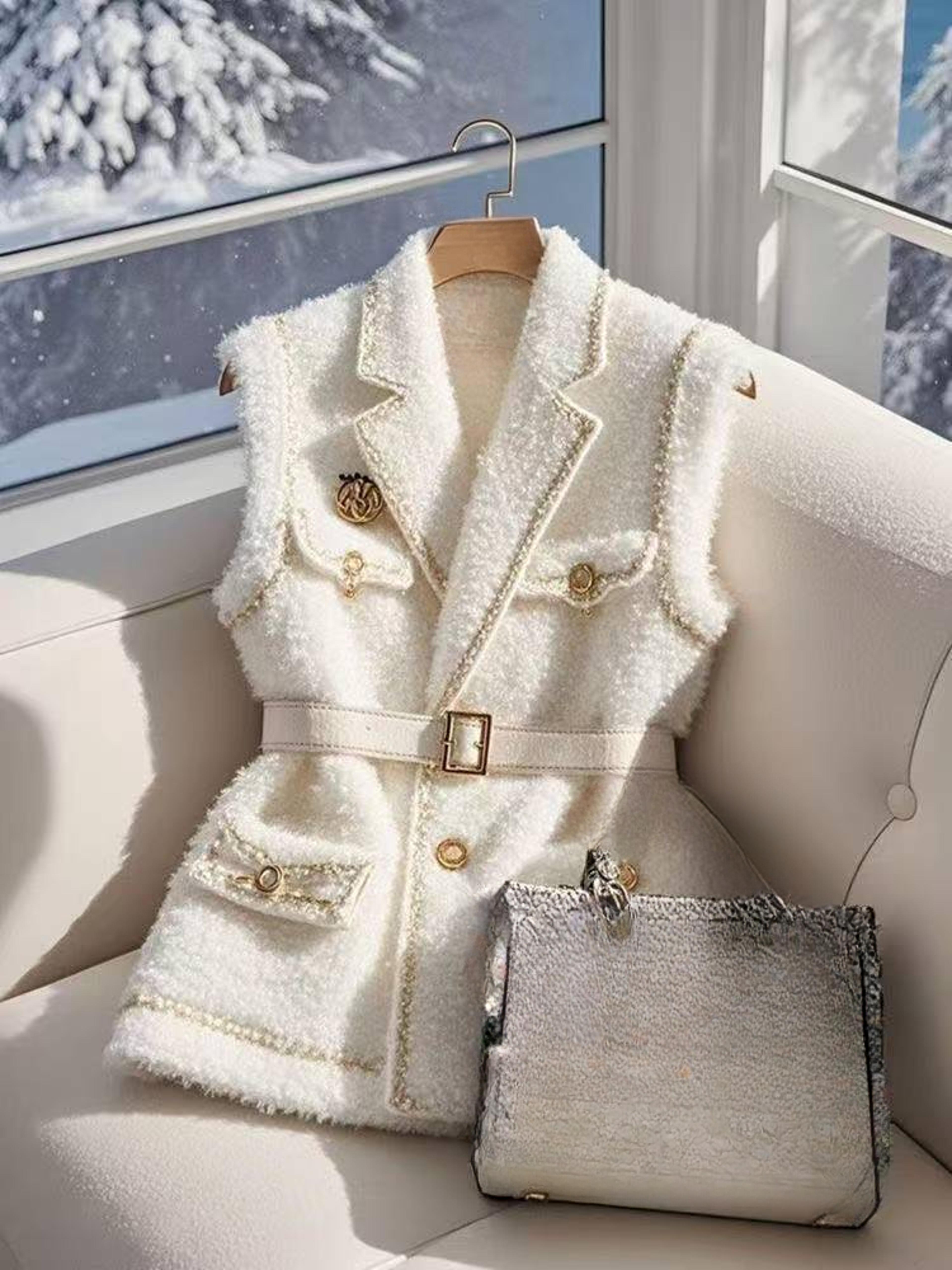 Womens Korean Style VNeck Suit Vest With Sash And Slimming Fit 9