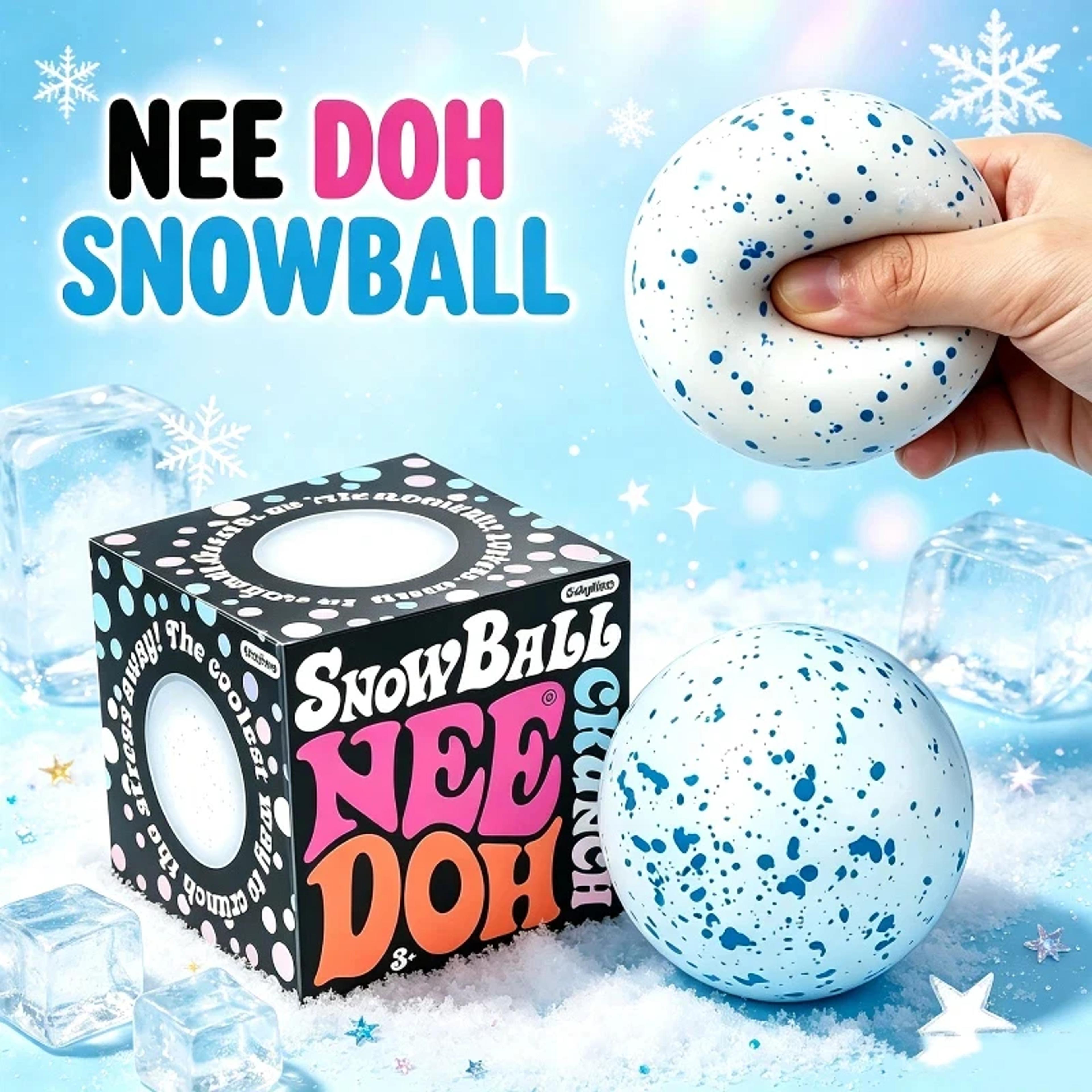 crunchy snowball squishy fidget stress ball sensory squeeze toy