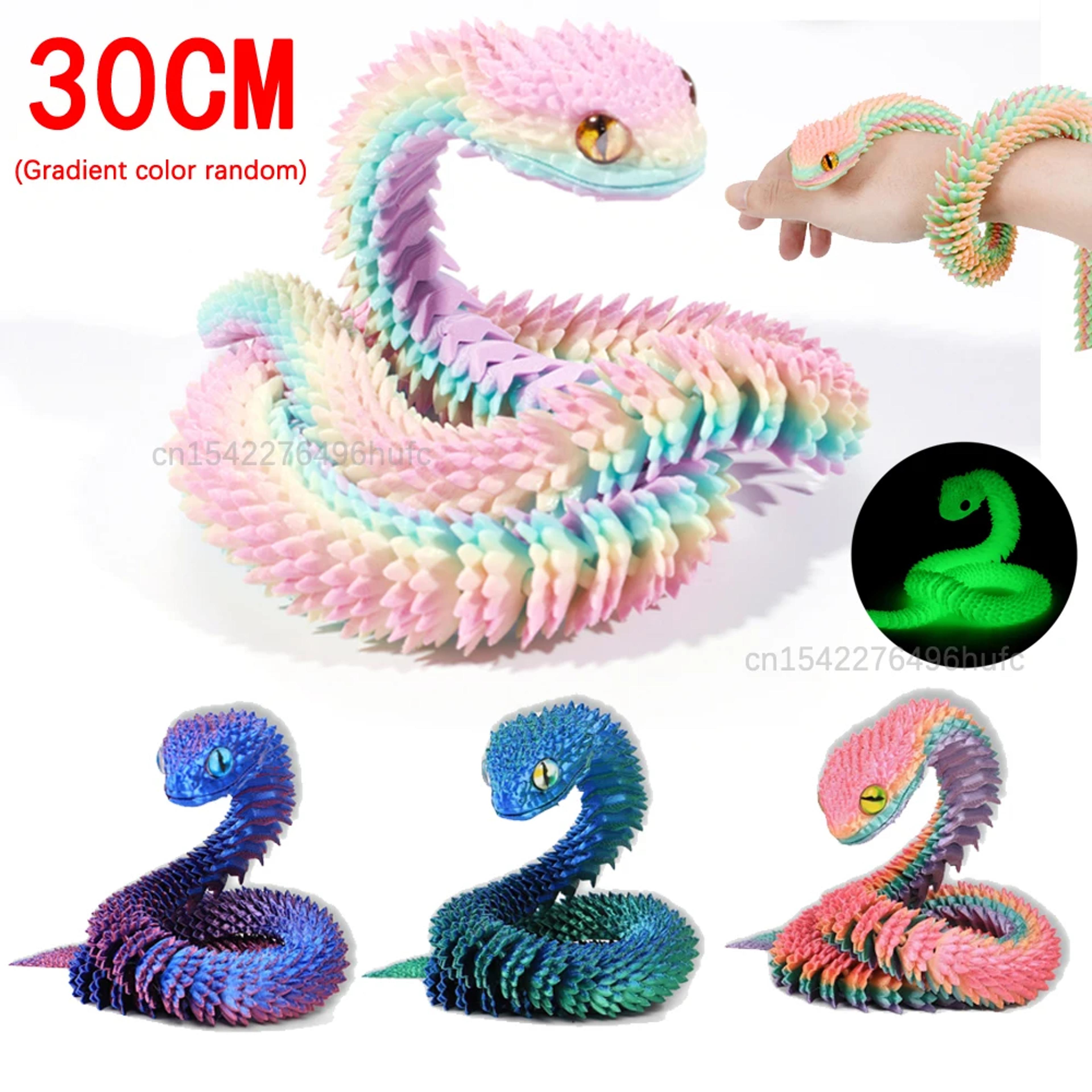 3D Printed Snake Fidget Toy With Movable Joints And Realistic Design 2