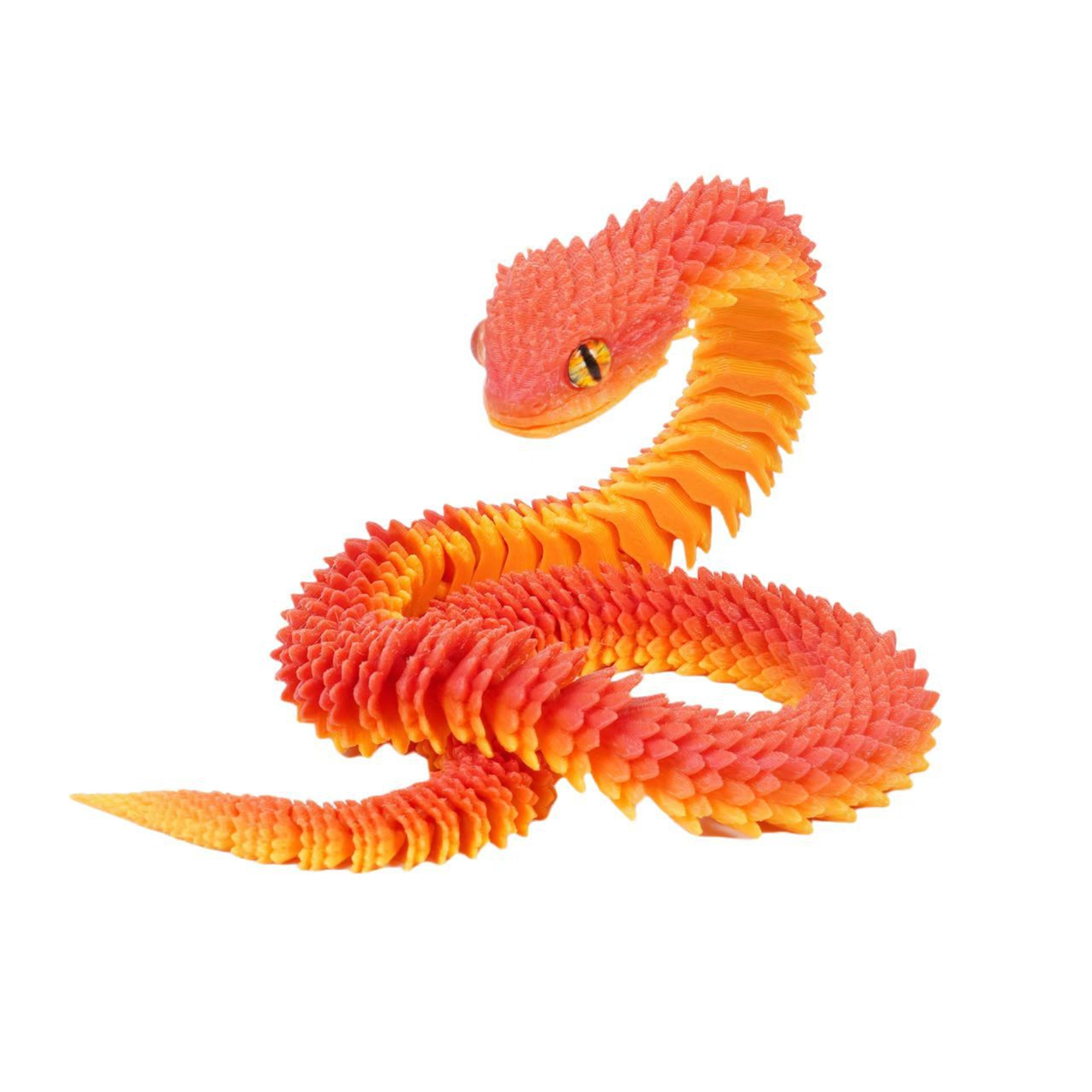3D Printed Snake Fidget Toy With Movable Joints And Realistic Design 12