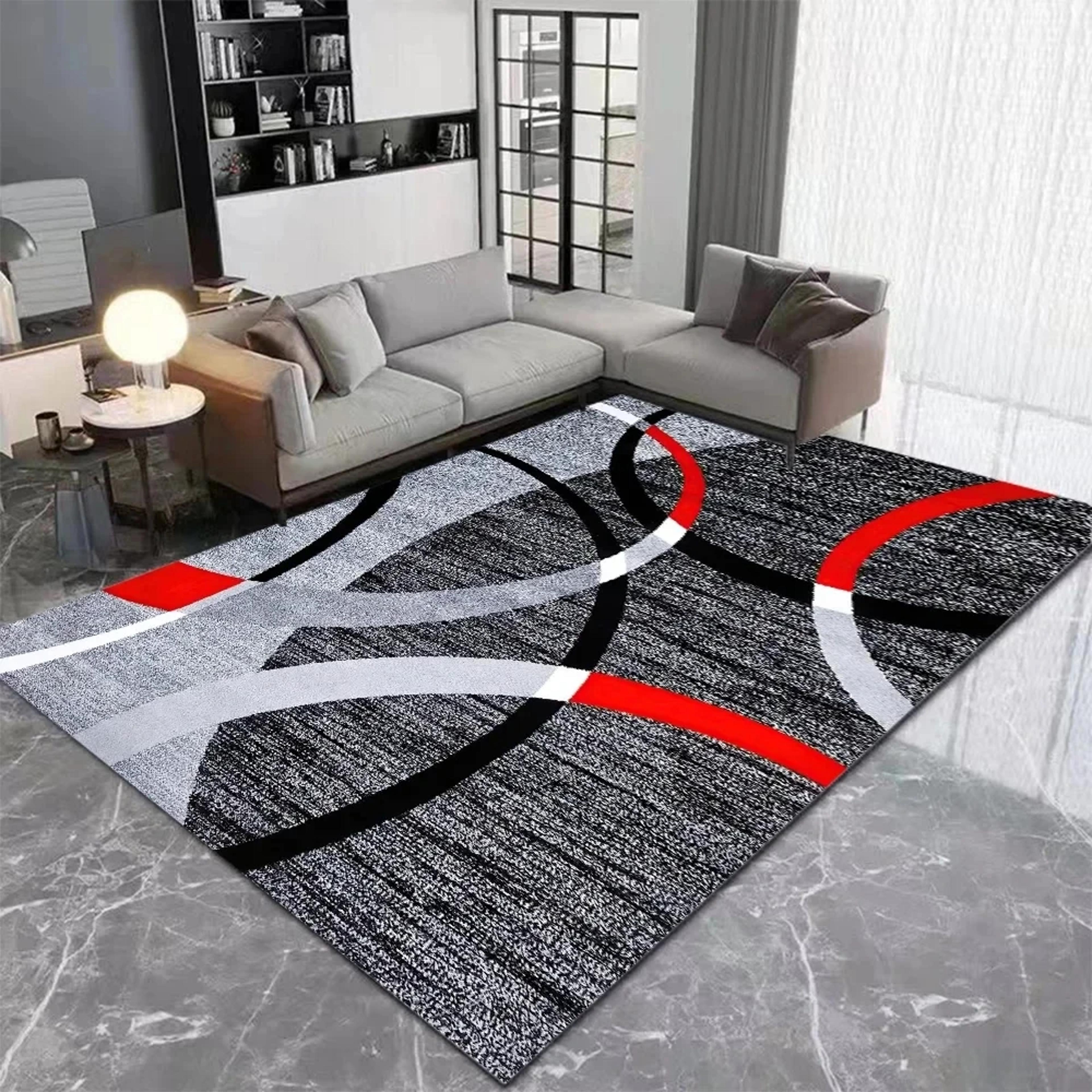 Modern Nordic Geometric Area Rug  Soft Polyester Carpet For Living Room And Bedroom 11