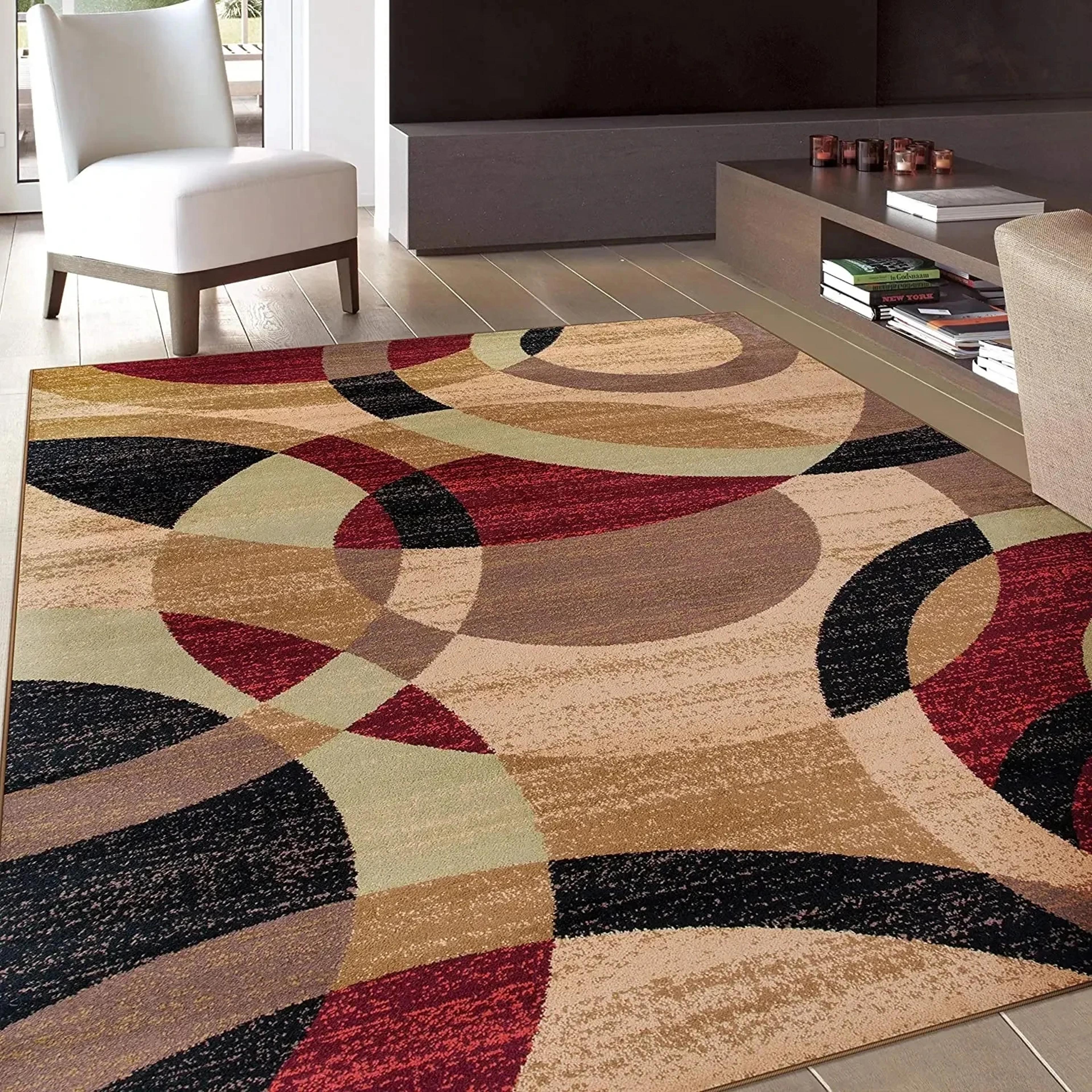 Modern Nordic Geometric Area Rug  Soft Polyester Carpet For Living Room And Bedroom 13