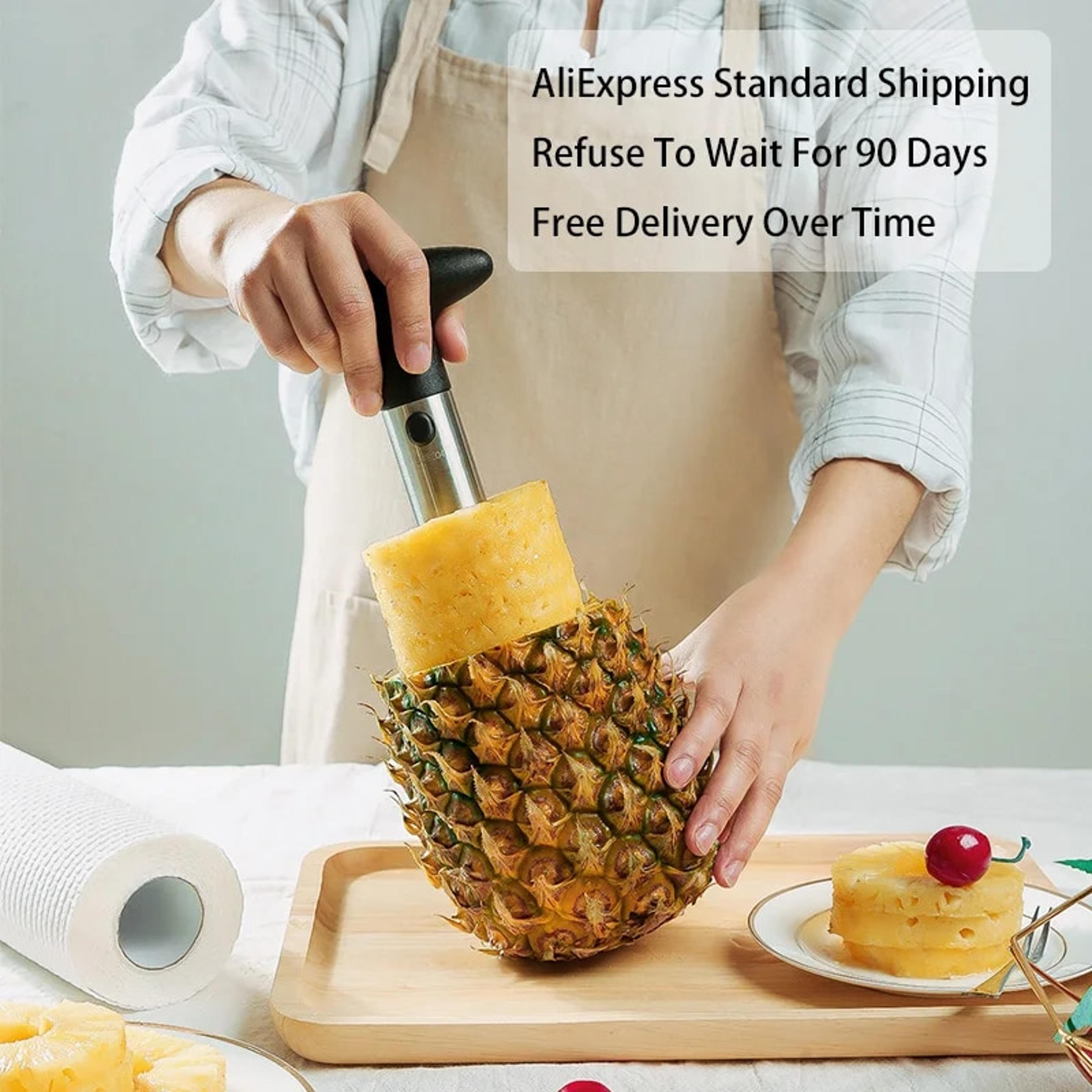 stainless steel pineapple peeler & slicer - easy-to-use fruit knife cutter corer, kitchen tool - 1pcs accessories