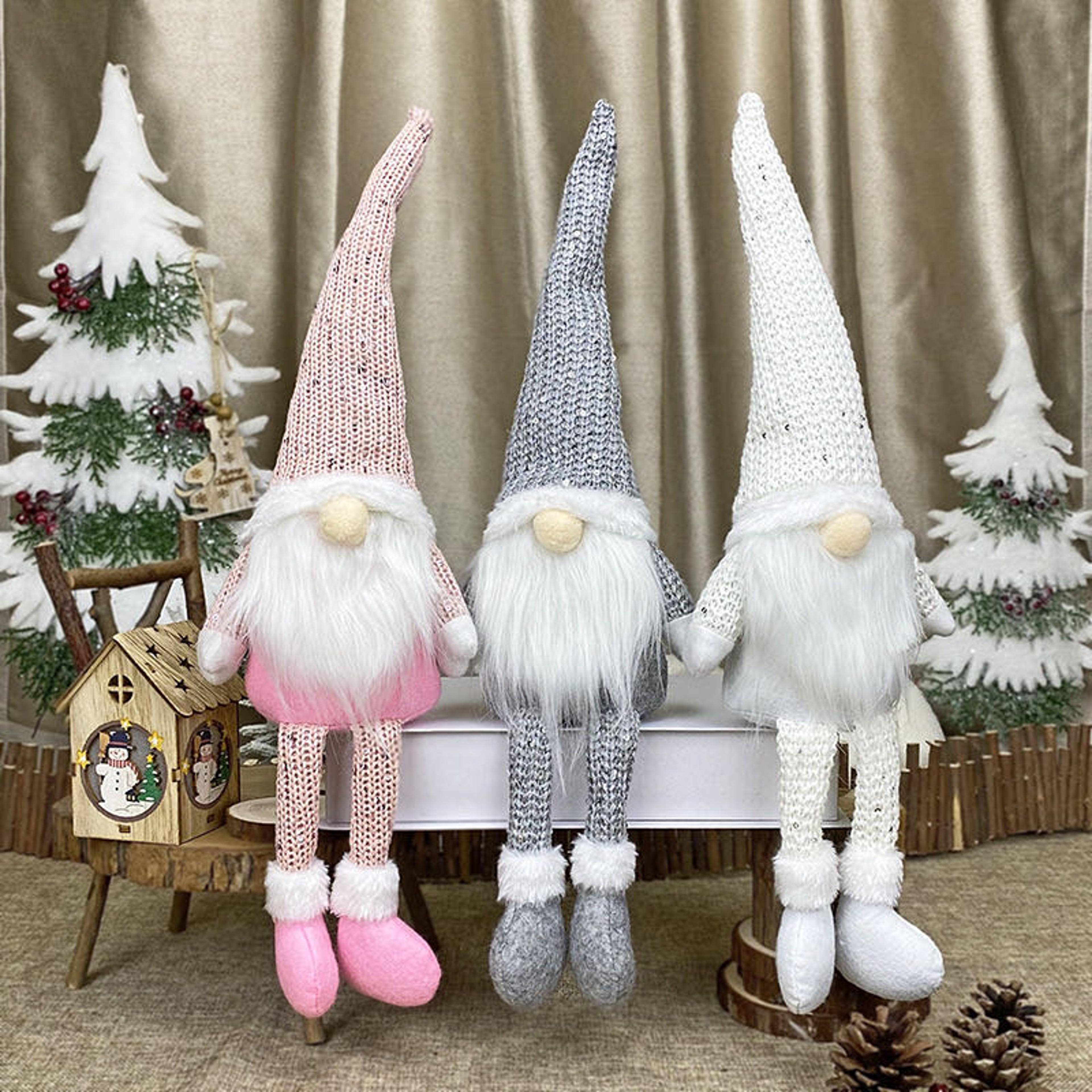 gnome christmas 2023 decor: faceless doll ornaments for home, happy new year 2024 xmas noel decoration