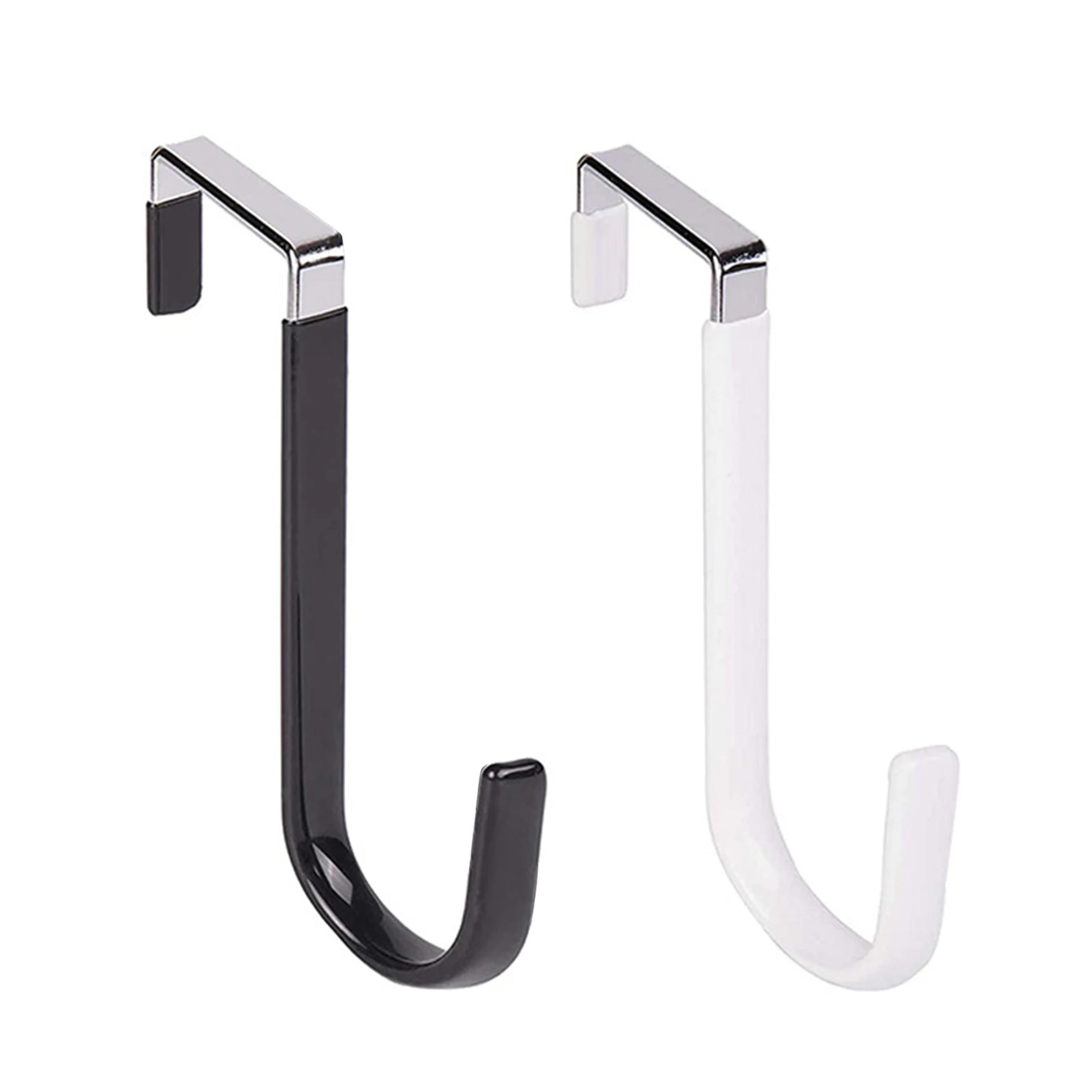 metal hook for door clamp: space-saving carbon steel wreath hanger, garland thin hook - holiday home decor rack