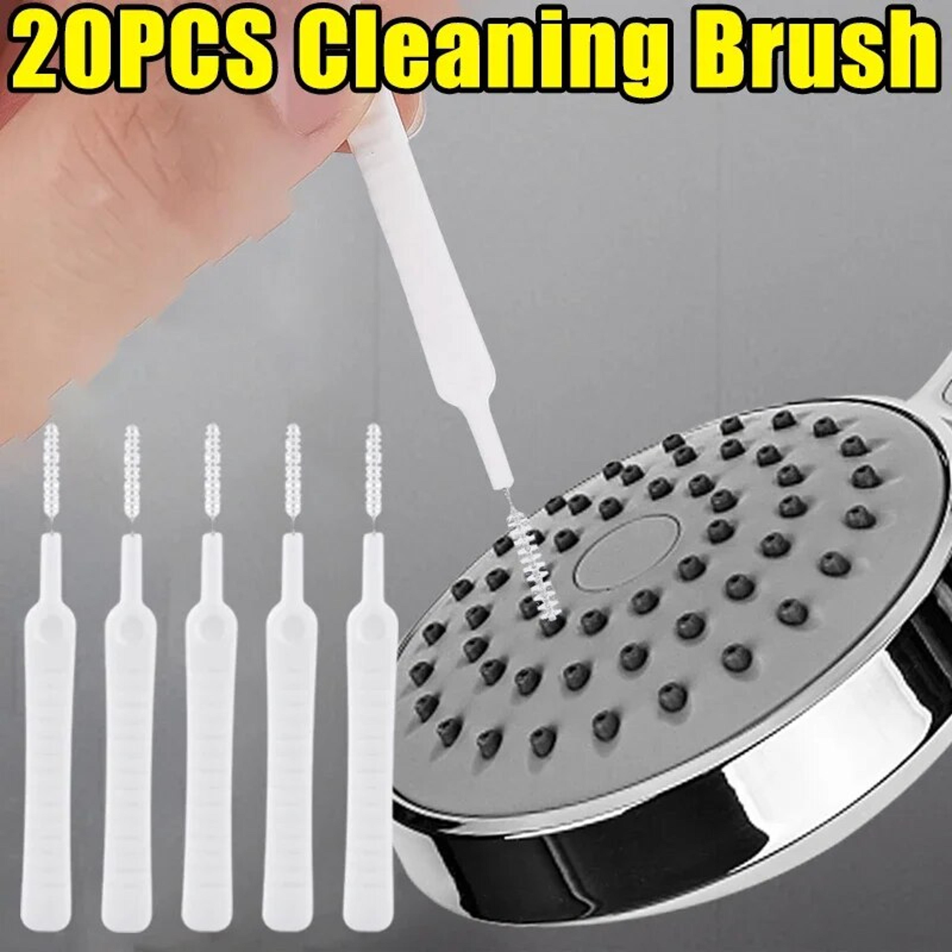 micro nylon shower head cleaning brush for household - anti-clogging tool for bathroom, toilet, phone hole & pore gap