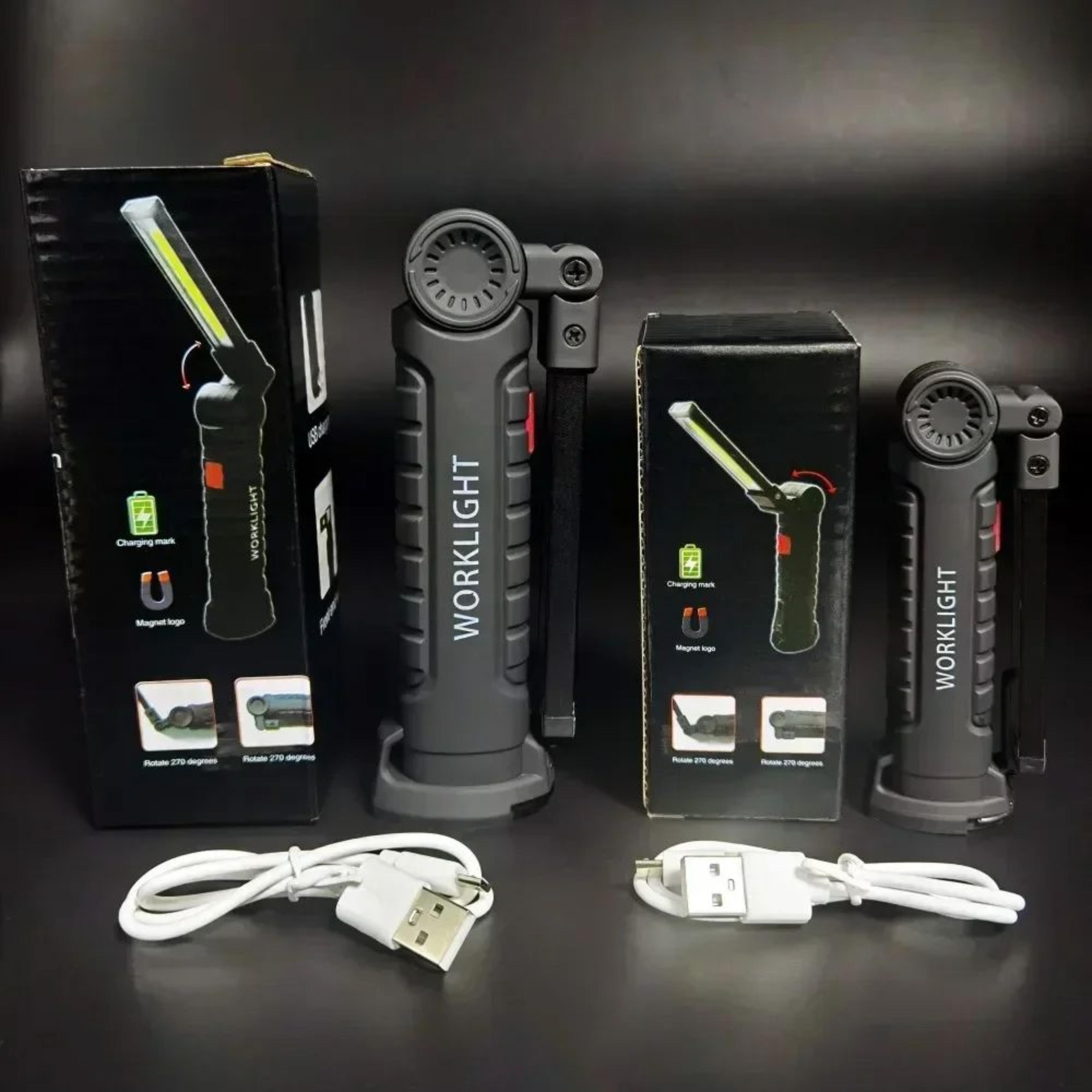 Rechargeable LED Work Light  Dimmable Inspection Torch With Magnetic Base  18650 Battery 8