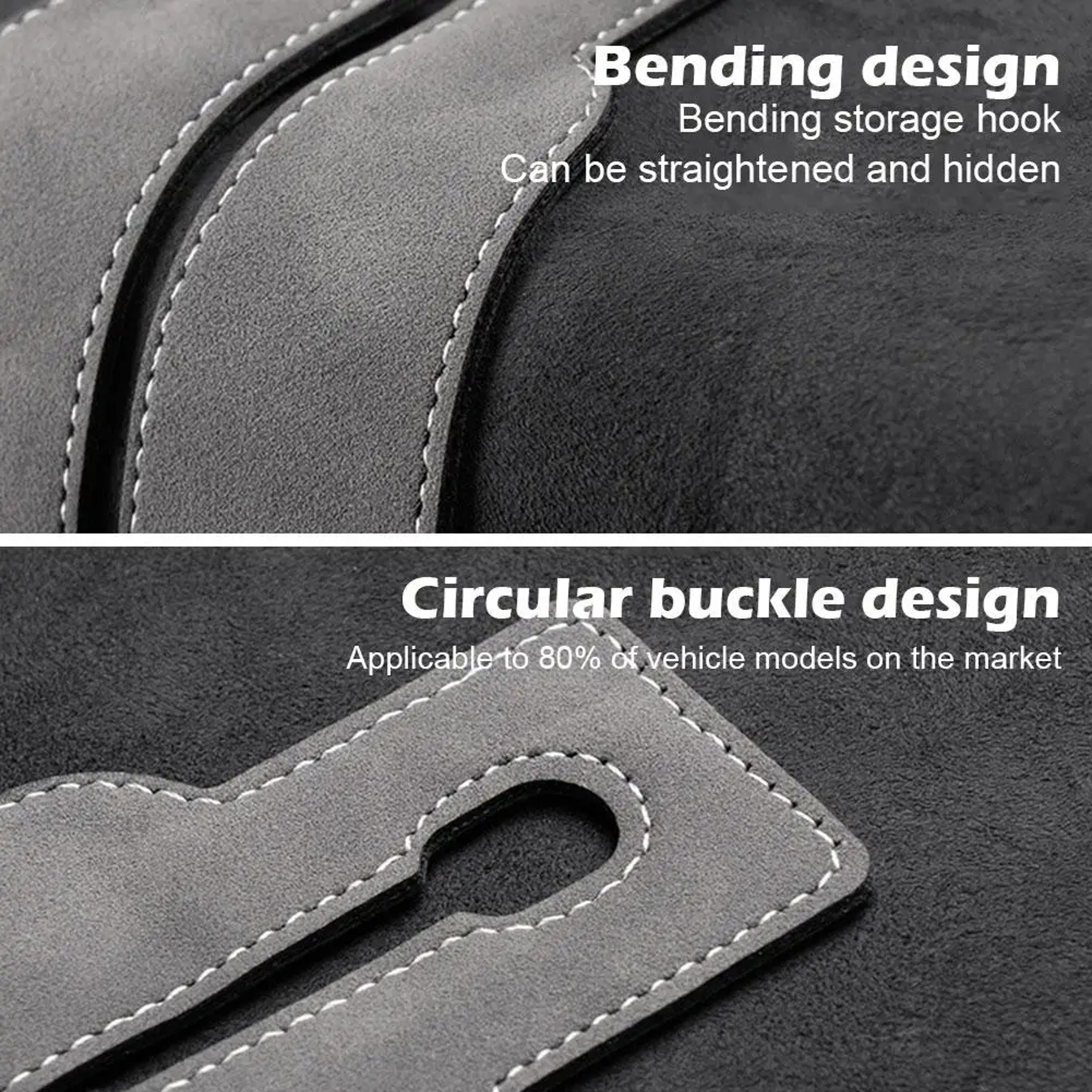 Car Seat Hanging Hook Heavy Duty Suede Car Organizer For PhonesGroceries  Essentials Multi Purpose  2