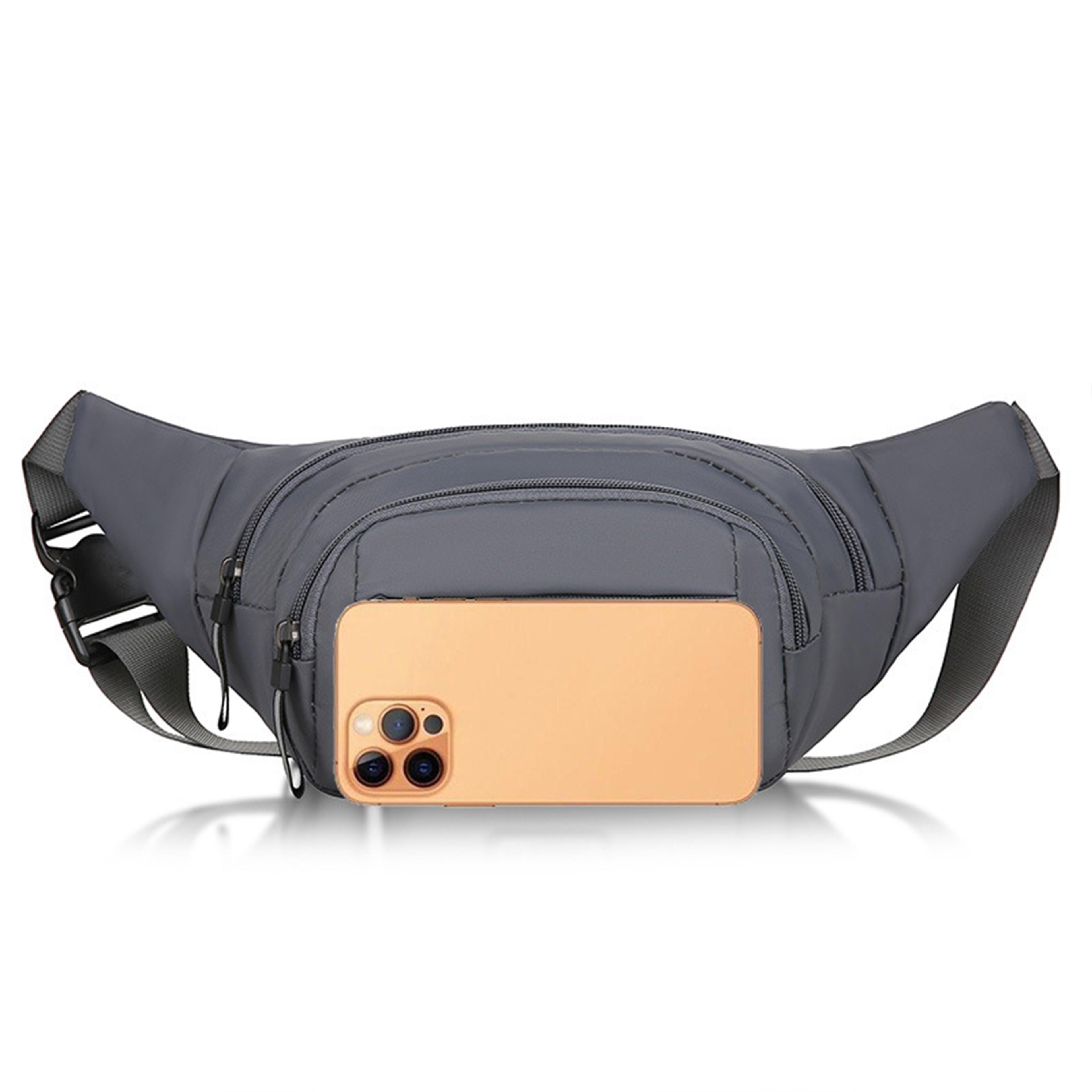 Mens Canvas Fit Waistpack Mobile AntiTheft Sports Running Belt For Outdoor Leisure  Travel 3