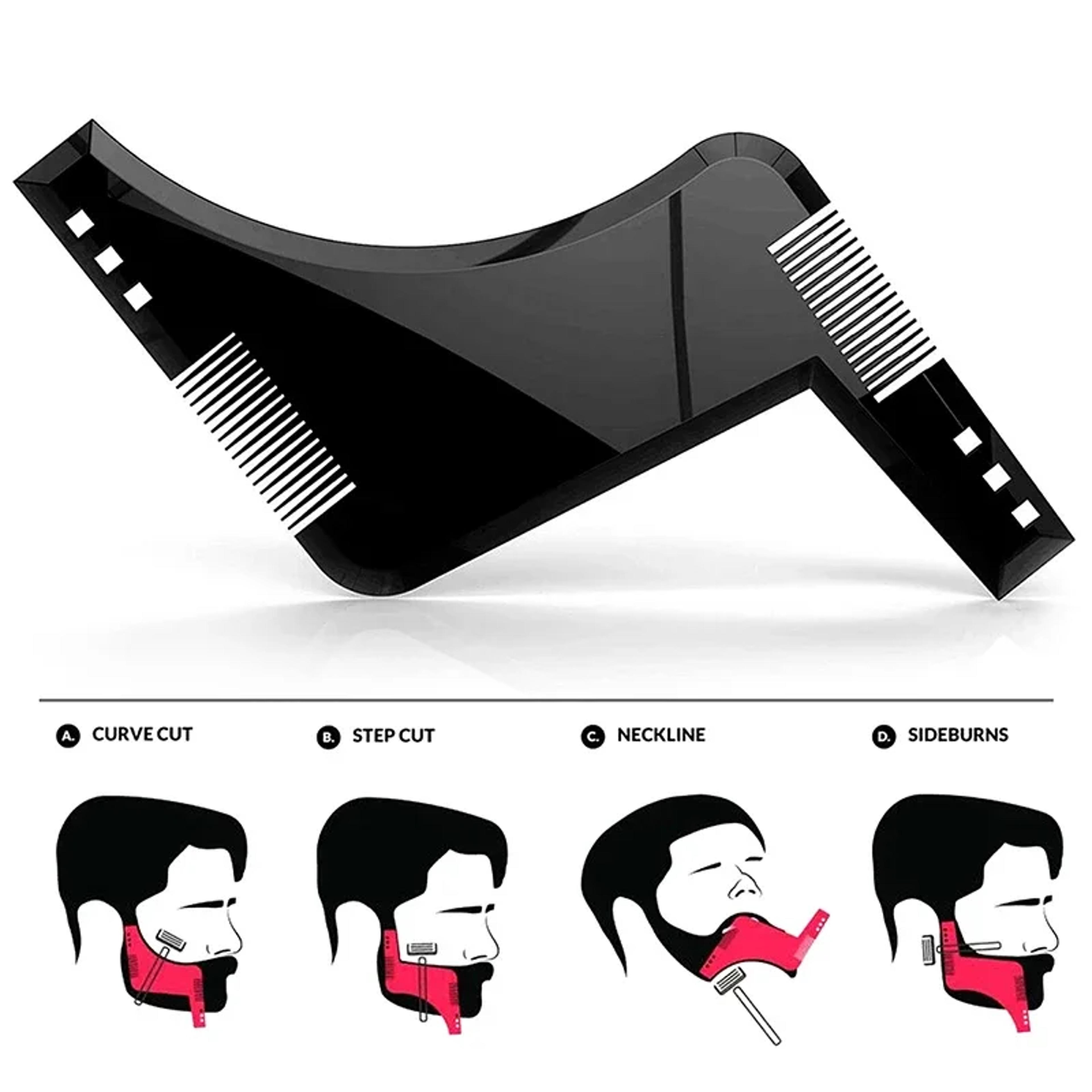 precision beard shaping tool kit beard stencil comb for perfect lines