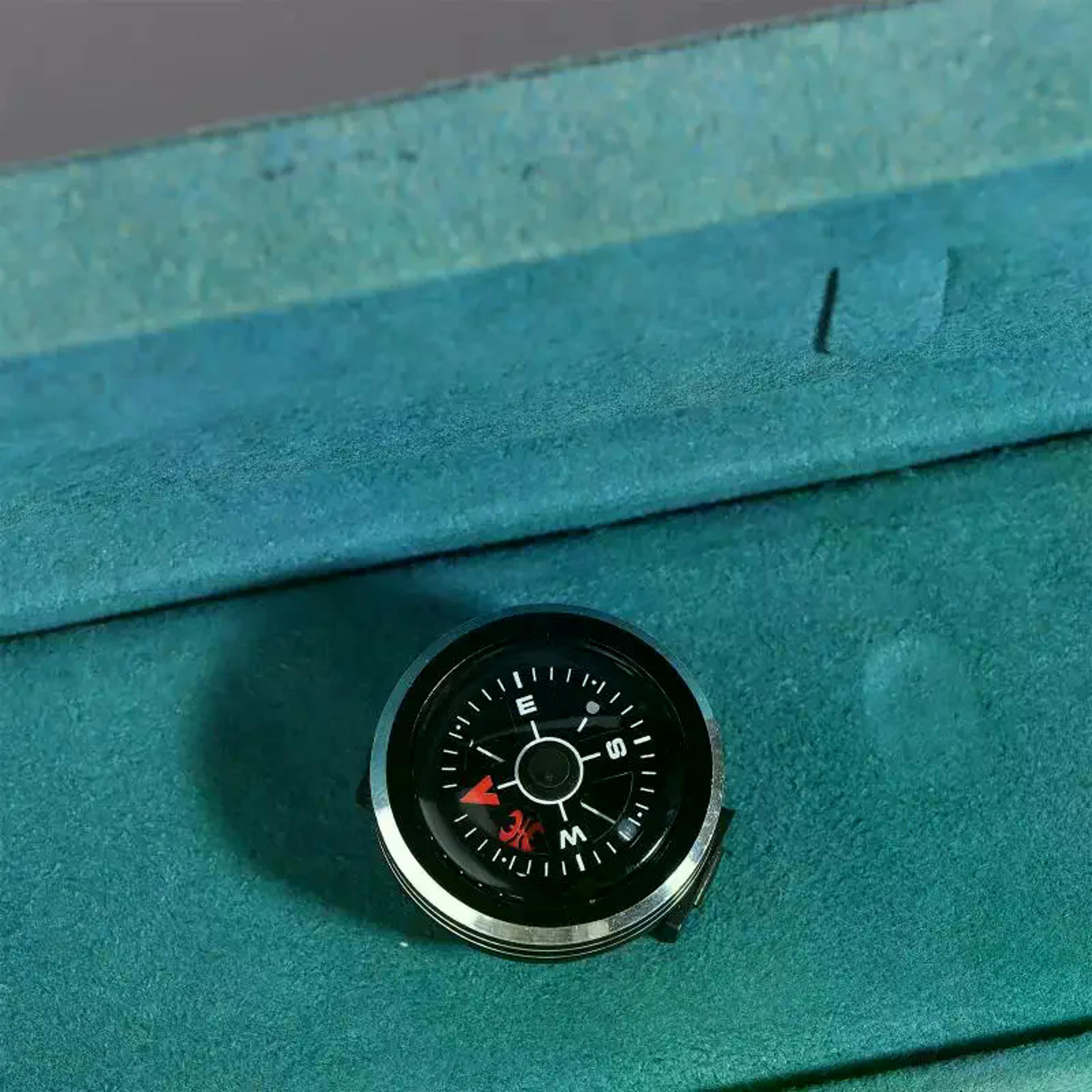 mini clip-on survival compass for watch strap portable mini compass keychain for hiking & camping