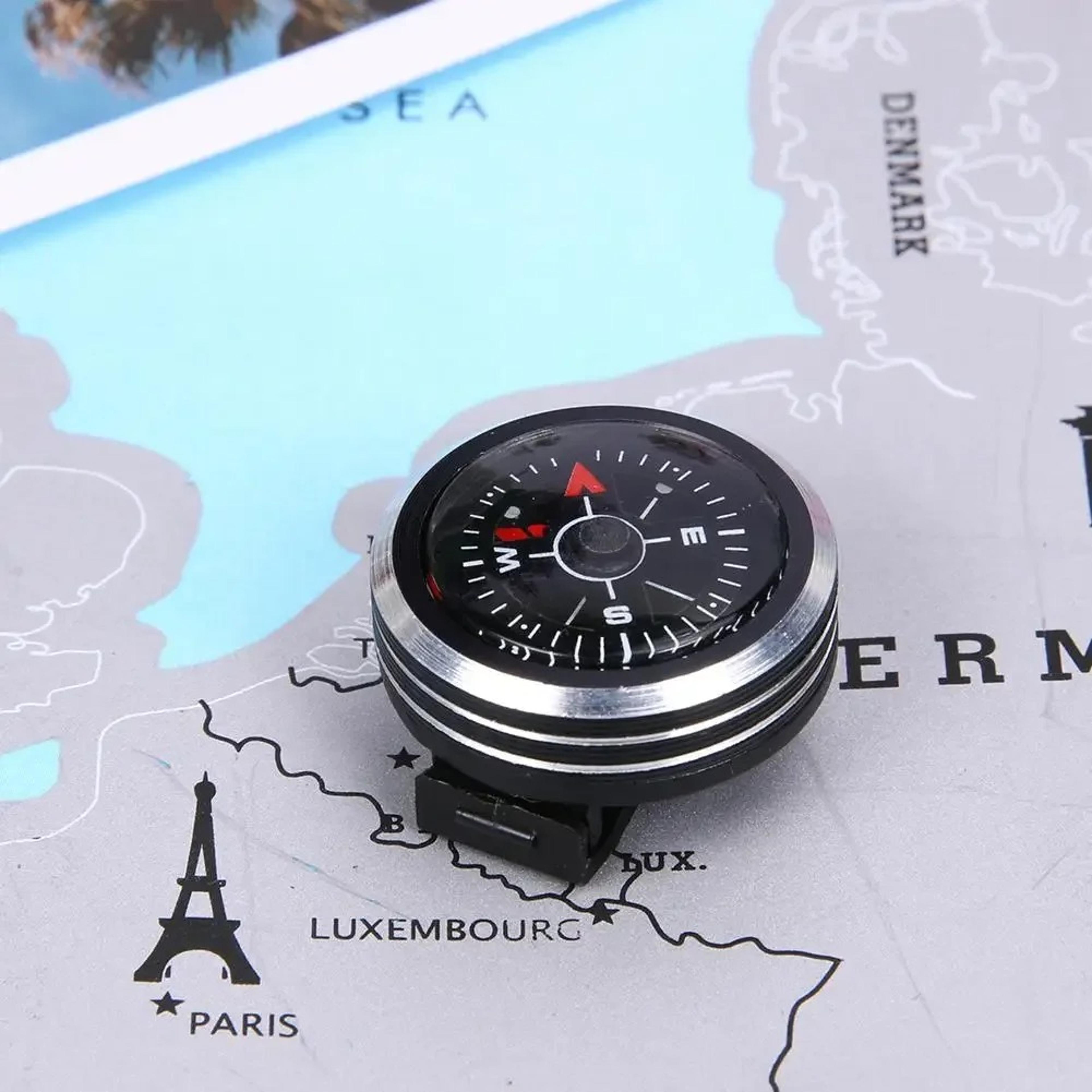 Mini Compass Clip For Paracord Bracelet Survival Outdoor Navigation Tool 2