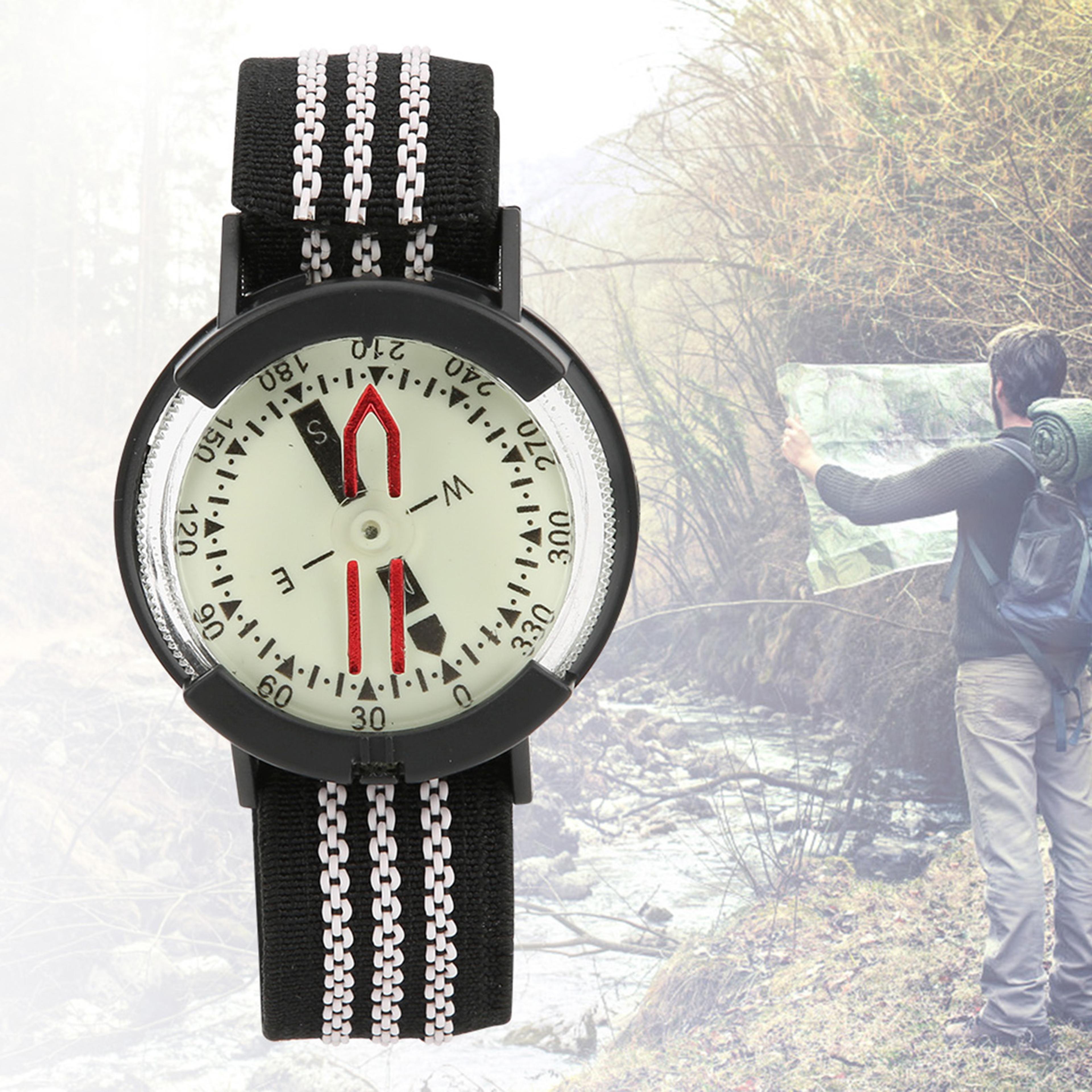 Luminous Waterproof Compass Watch For Hiking Diving  Outdoor Navigation 1
