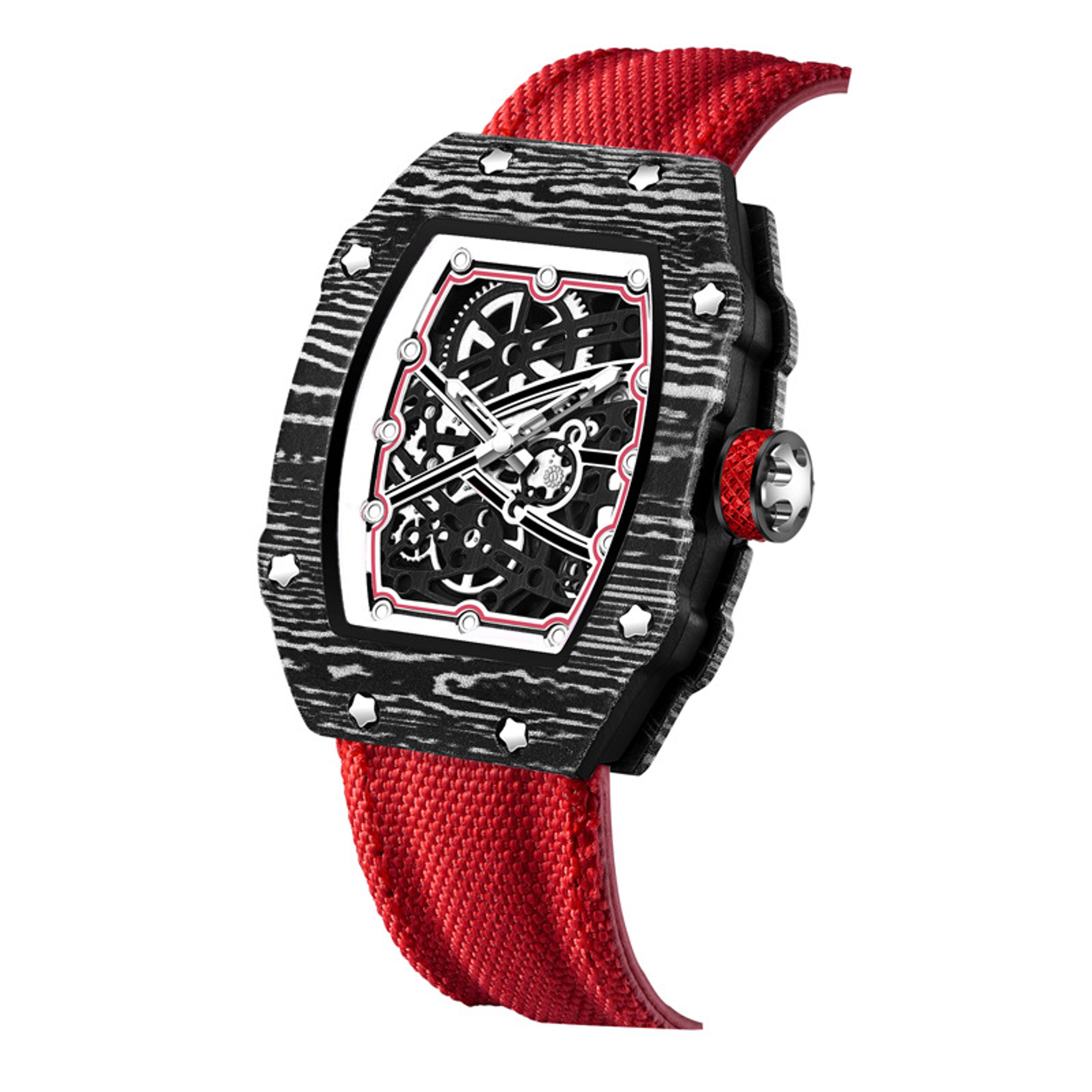 Ultra Thin Barrel Shape Quartz Watch Nylon Strap Stylish Casual Timepiece 8