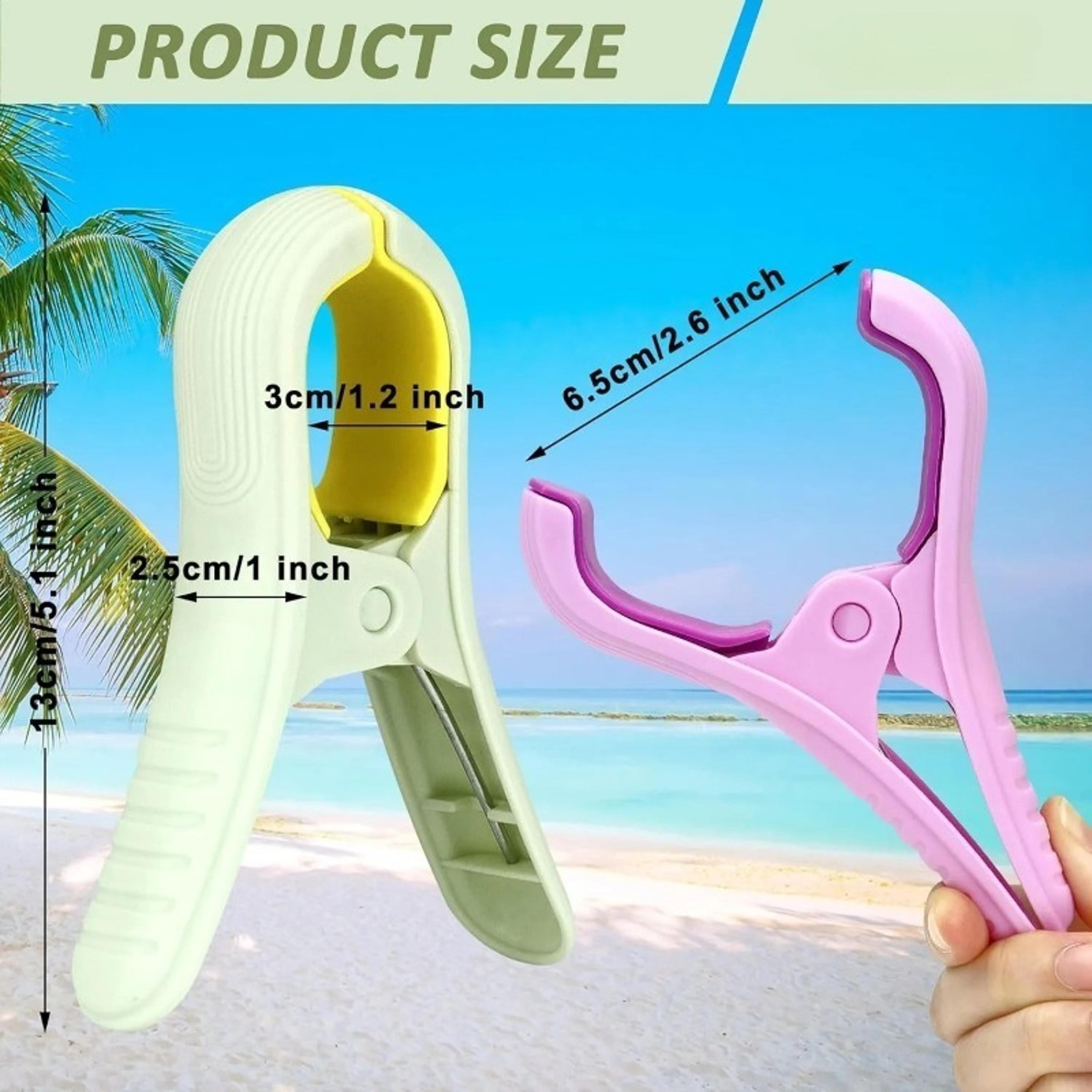 Large Beach Towel Clips Windproof Non Slip Chair Holders For Pool Loungers 5