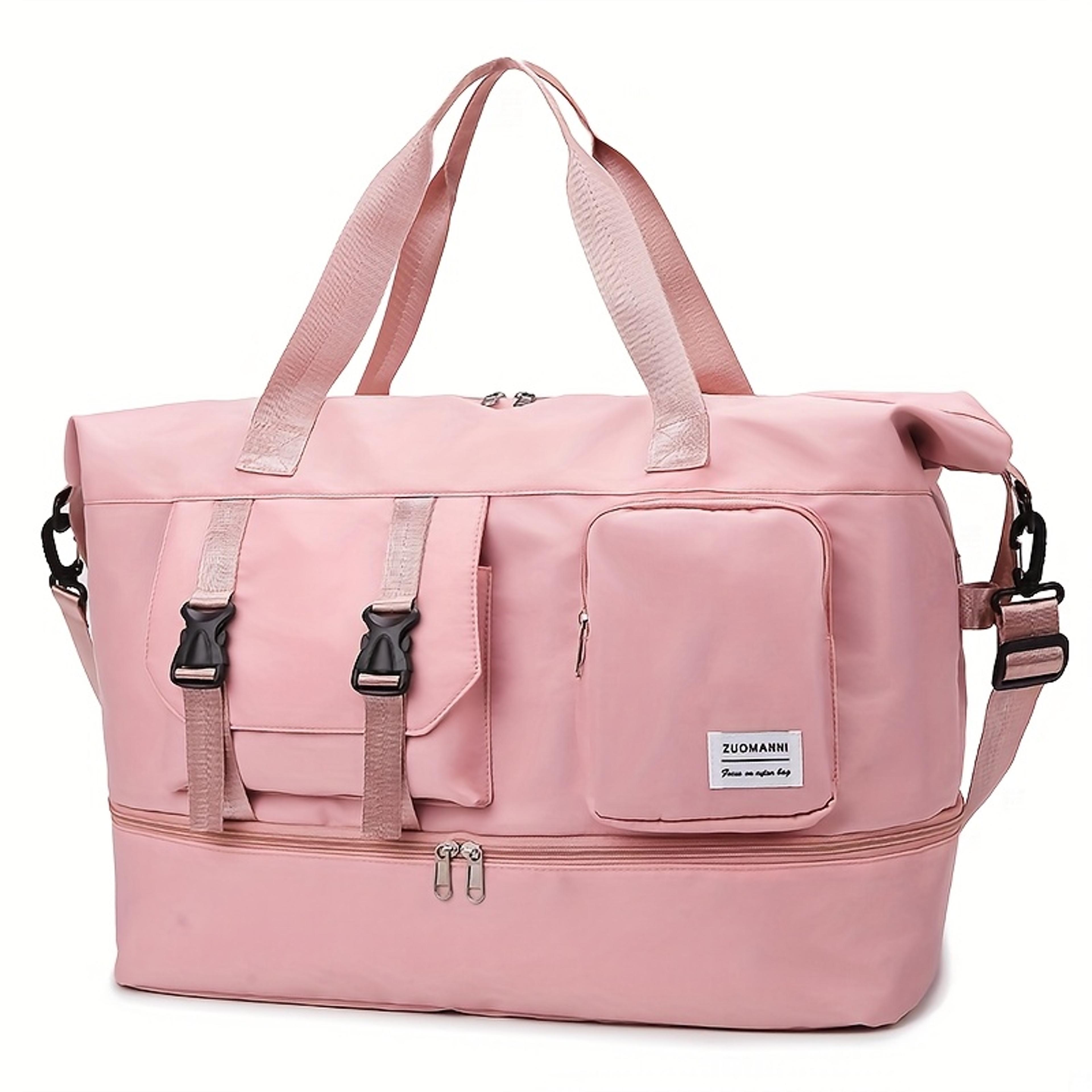 Large Capacity Travel Duffel Bag With Shoe Compartment Durable Gym Tote 10