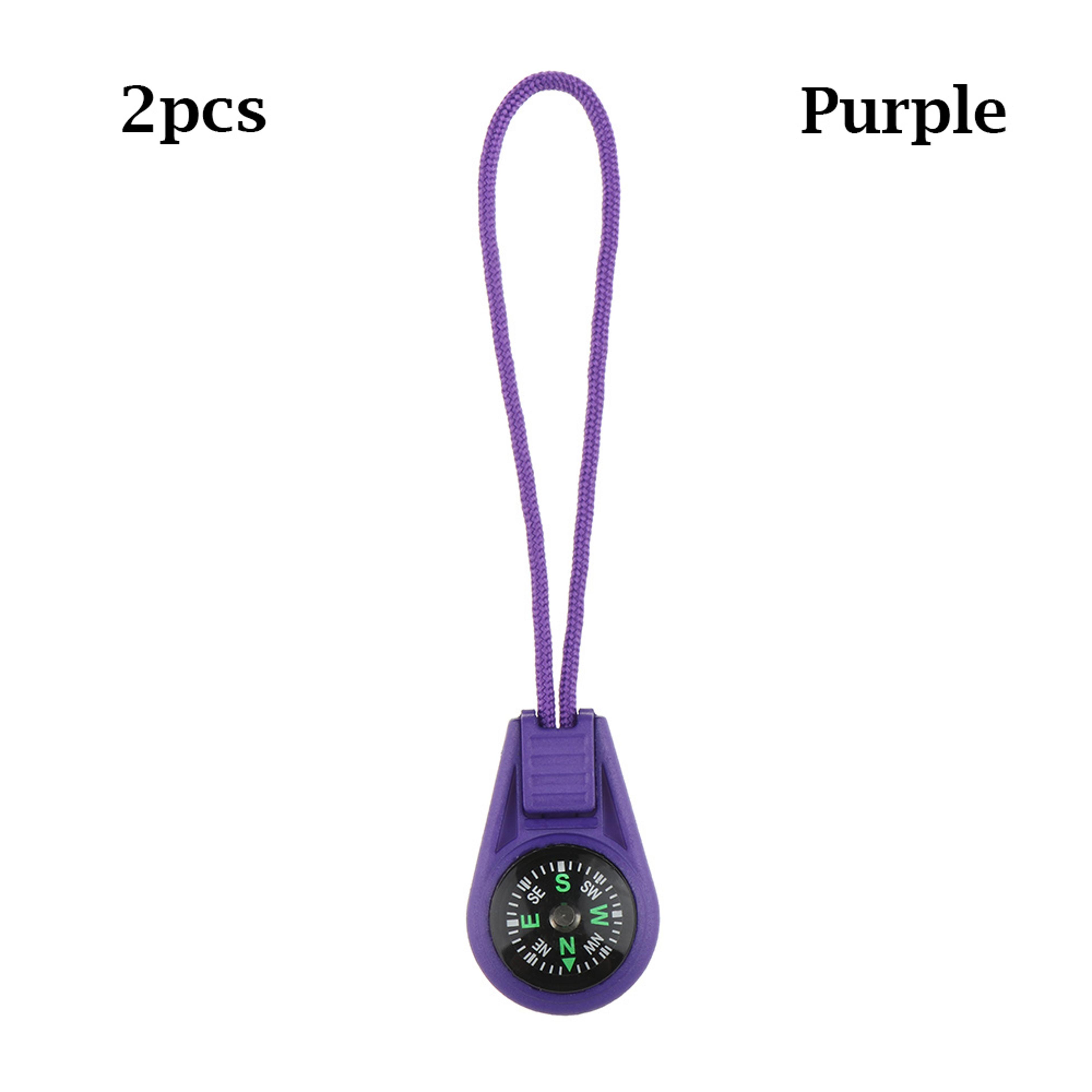 Mini Survival Compass Keychain Paracord Zipper Pull EDC Outdoor Navigation Tool 7