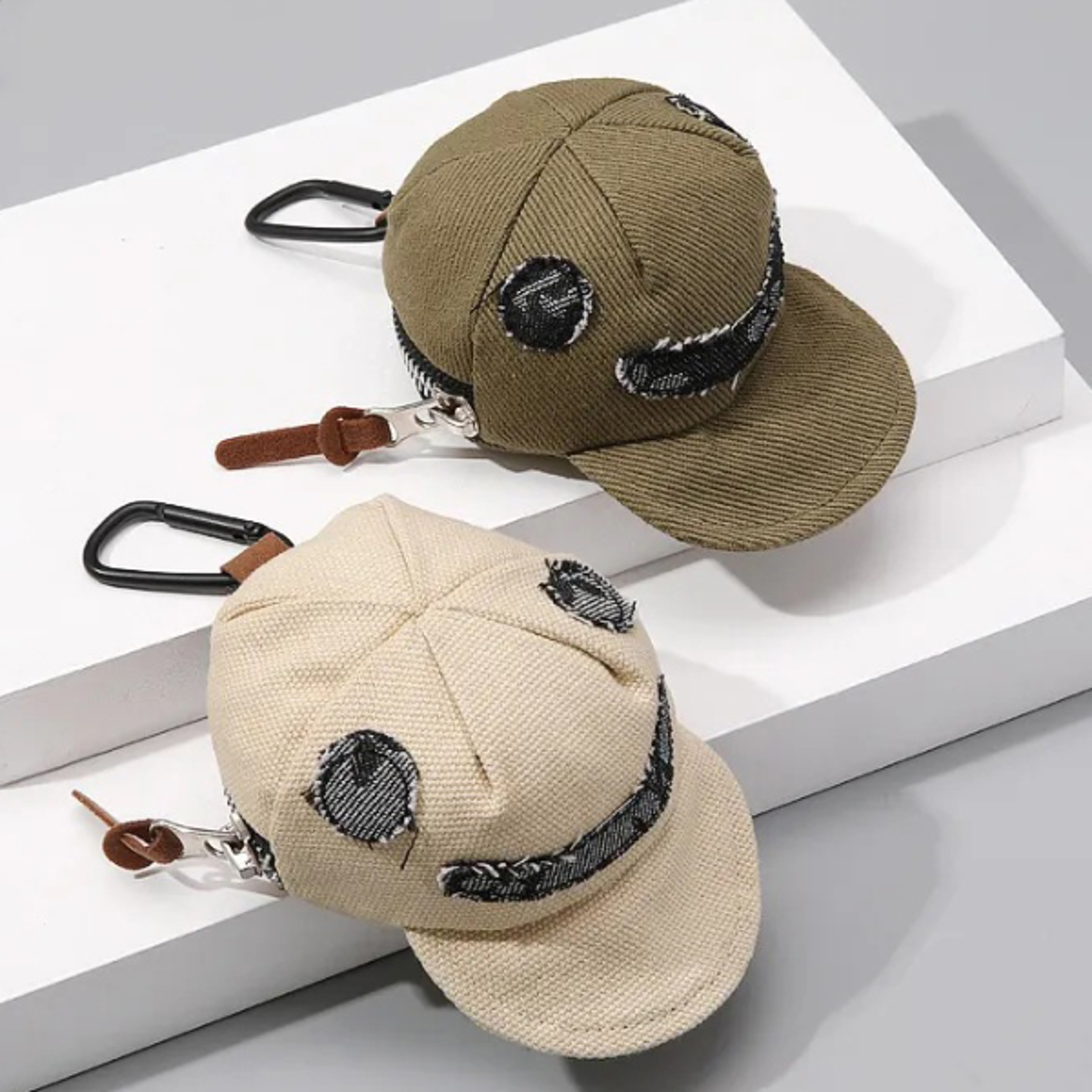 Creative Peaked Hat Shape Coin Purse Keychain Portable Wallet Bag Pendant Trendy Headphones Organize