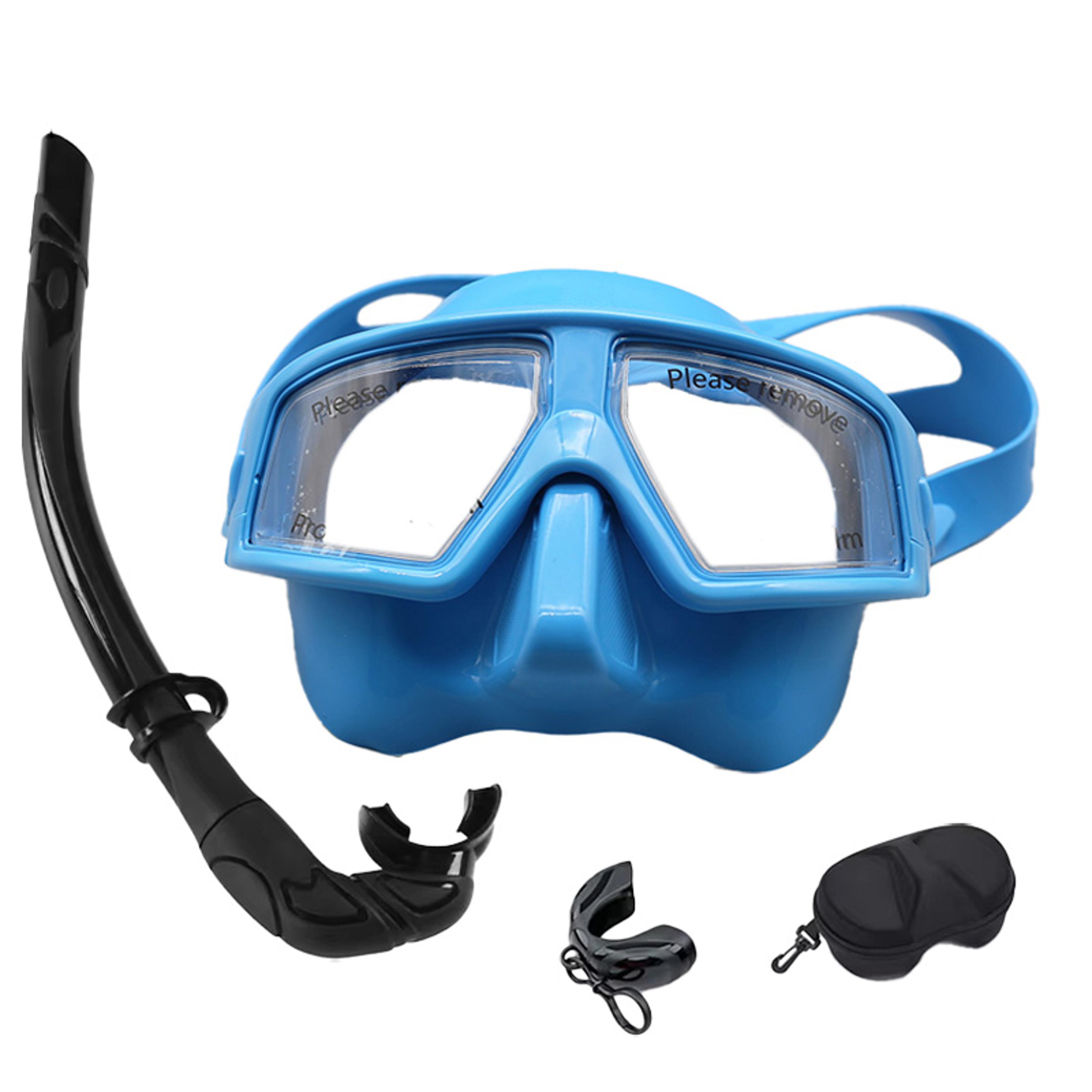 Low Volume Freediving Mask Set Anti Fog Wide View Snorkeling Diving Mask 8