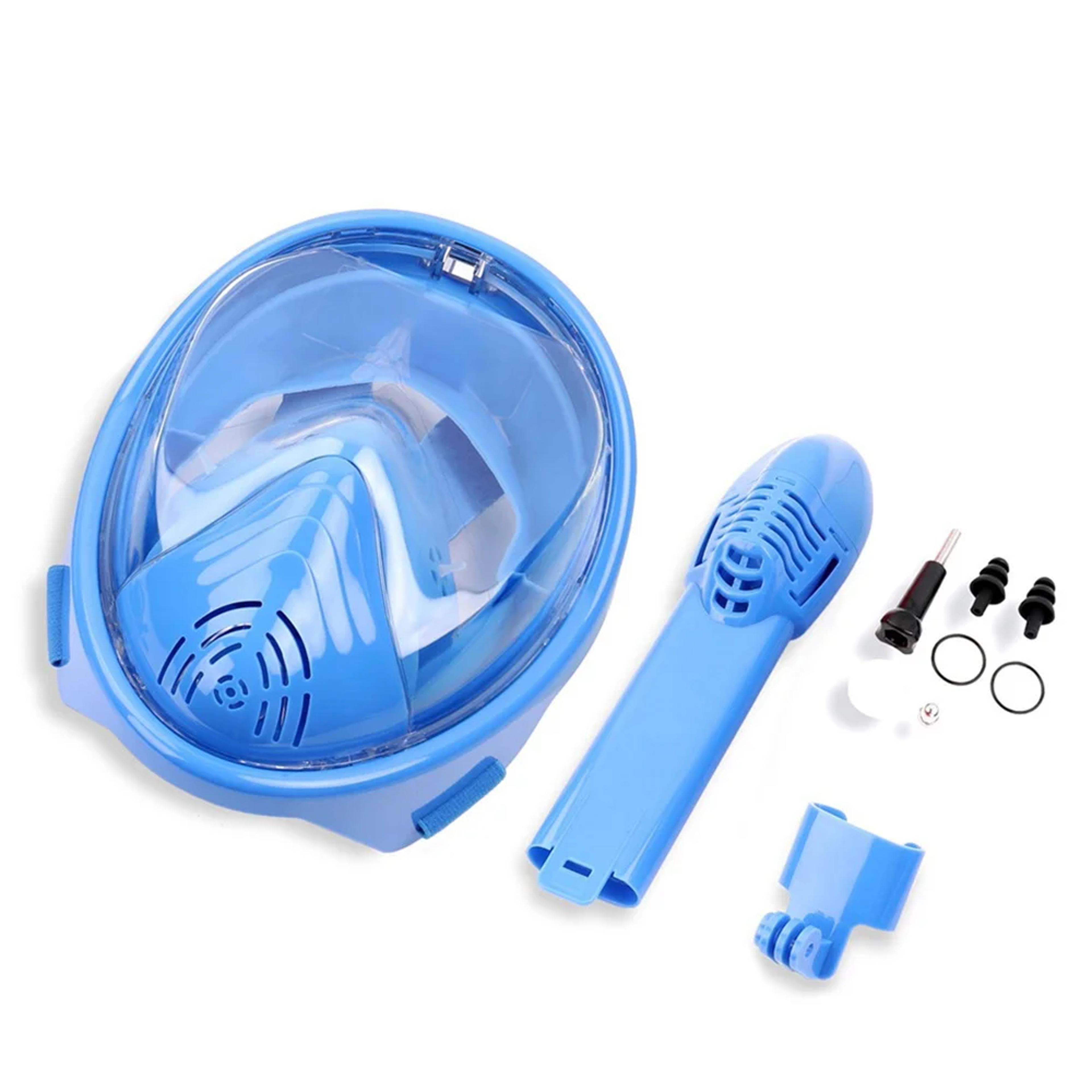 Kids Full Face Snorkel Mask Anti Fog Swimming Diving Mask Set With Dry Top System 4