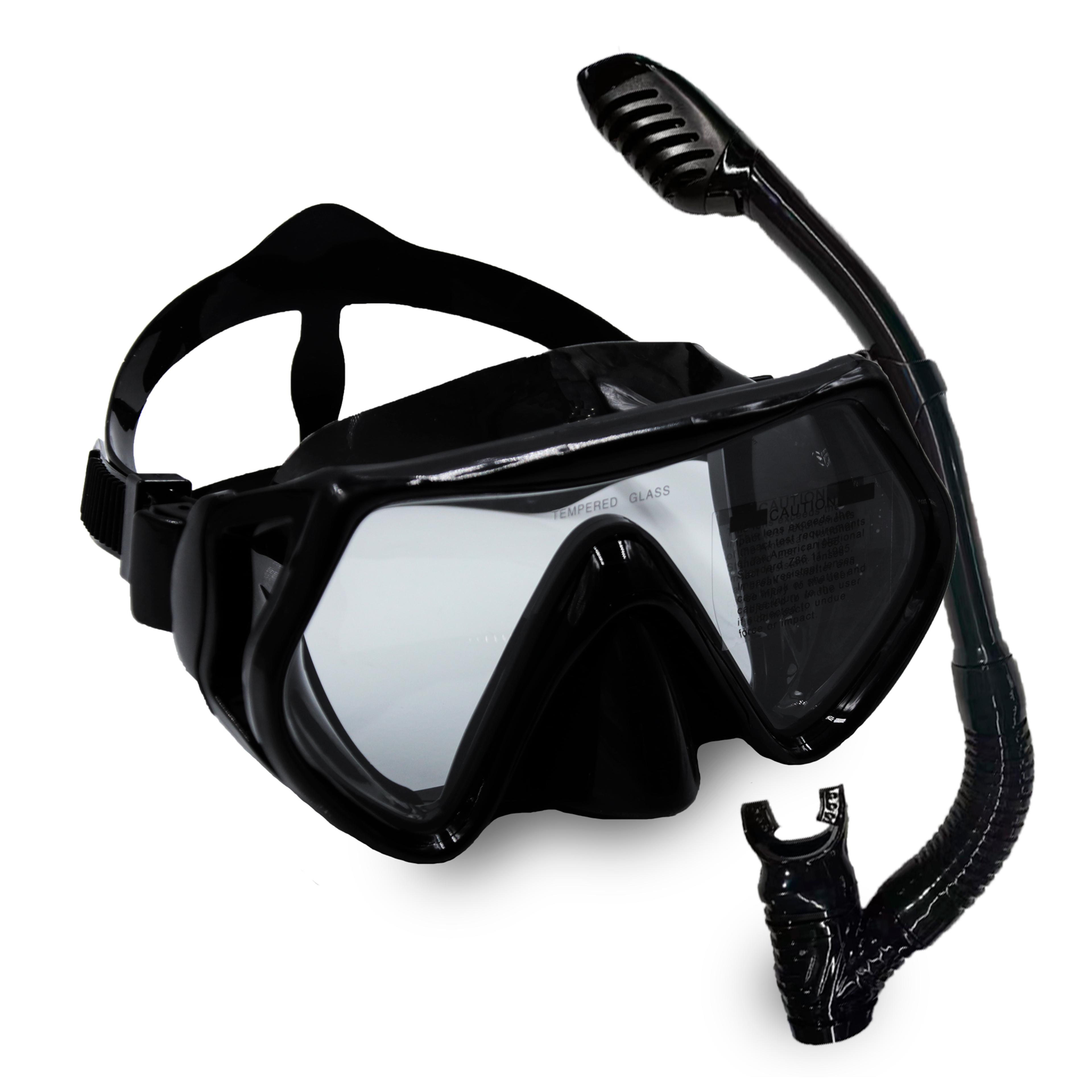 Kids Snorkeling Mask Set Anti Fog Swim Goggles With Nose Cover And Dry Top Snorkel 8