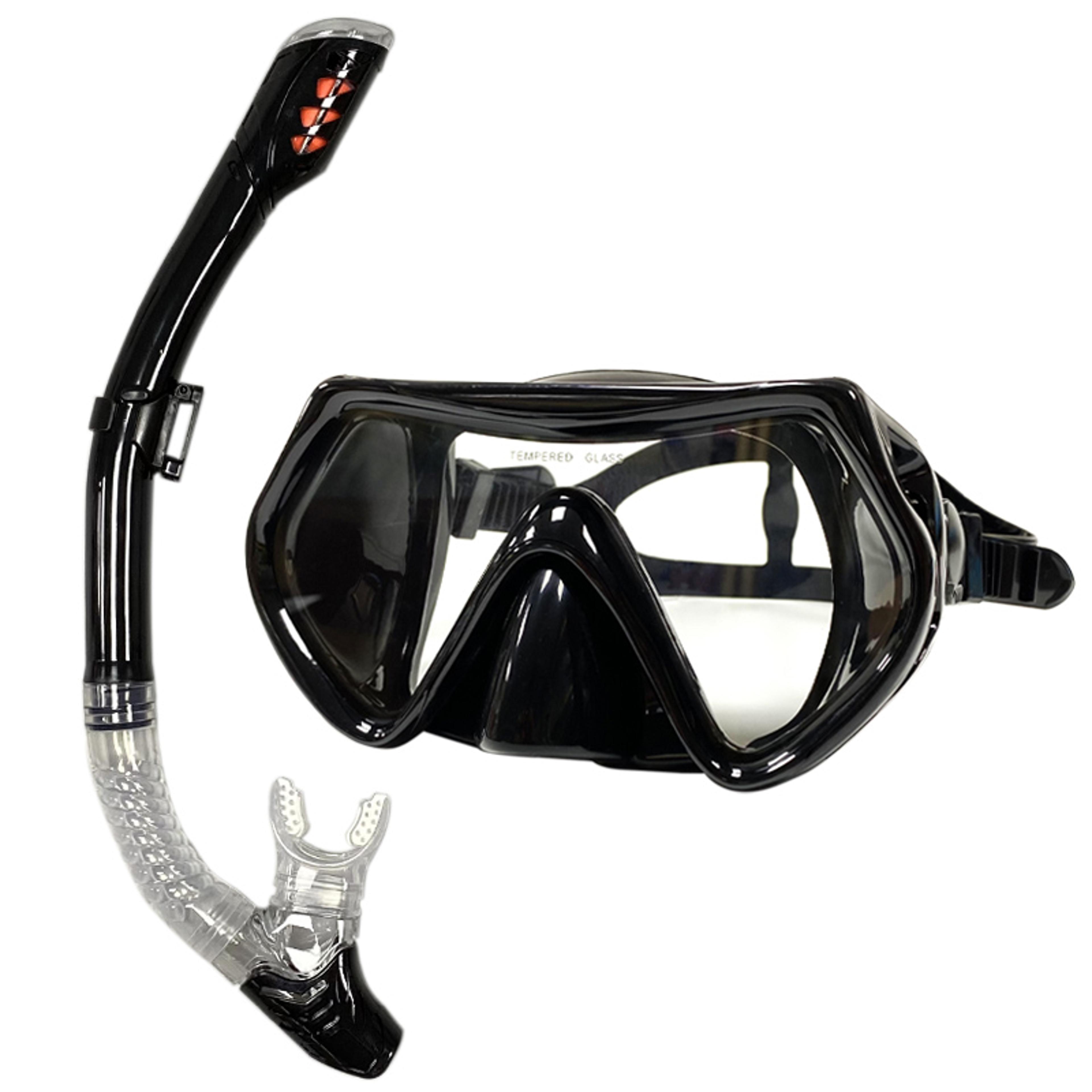 Professional Snorkeling Mask Set Anti Fog Diving Mask With Dry Snorkel Wide View 5