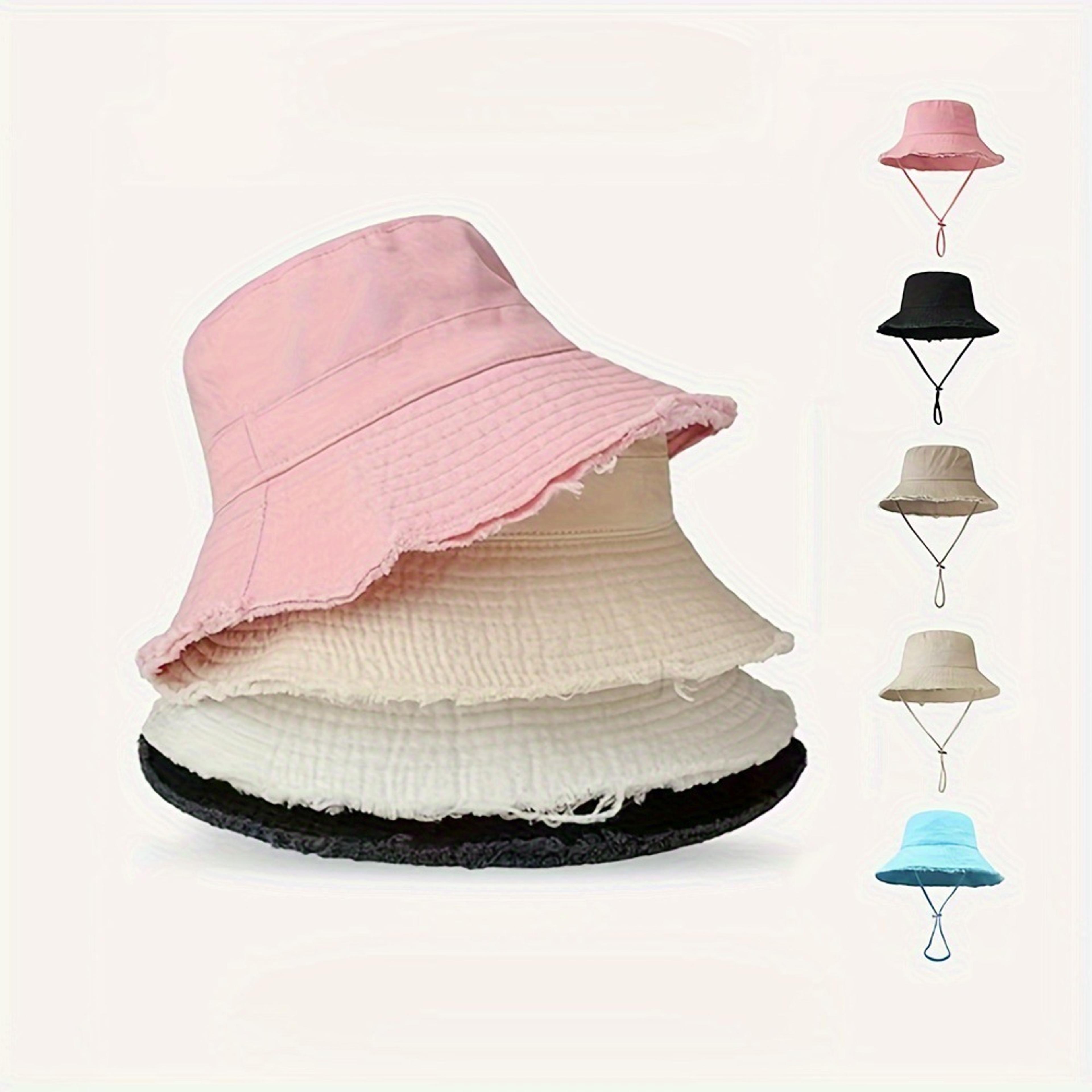 fluffy bucket hat women summer sun hat soft beach travel fisherman hat