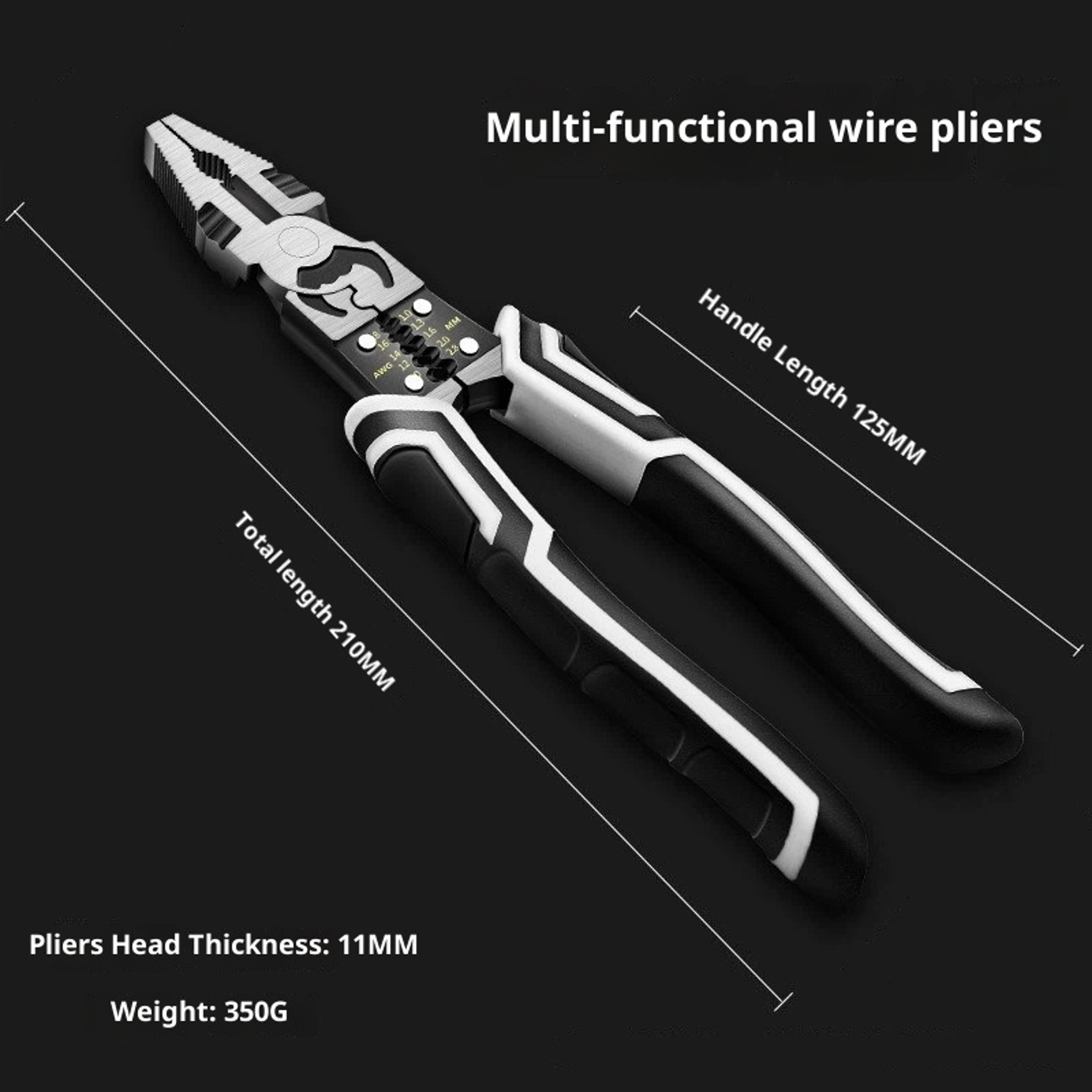 Professional Electrician Pliers Multi Function Wire Cutter Long Nose Tool 7