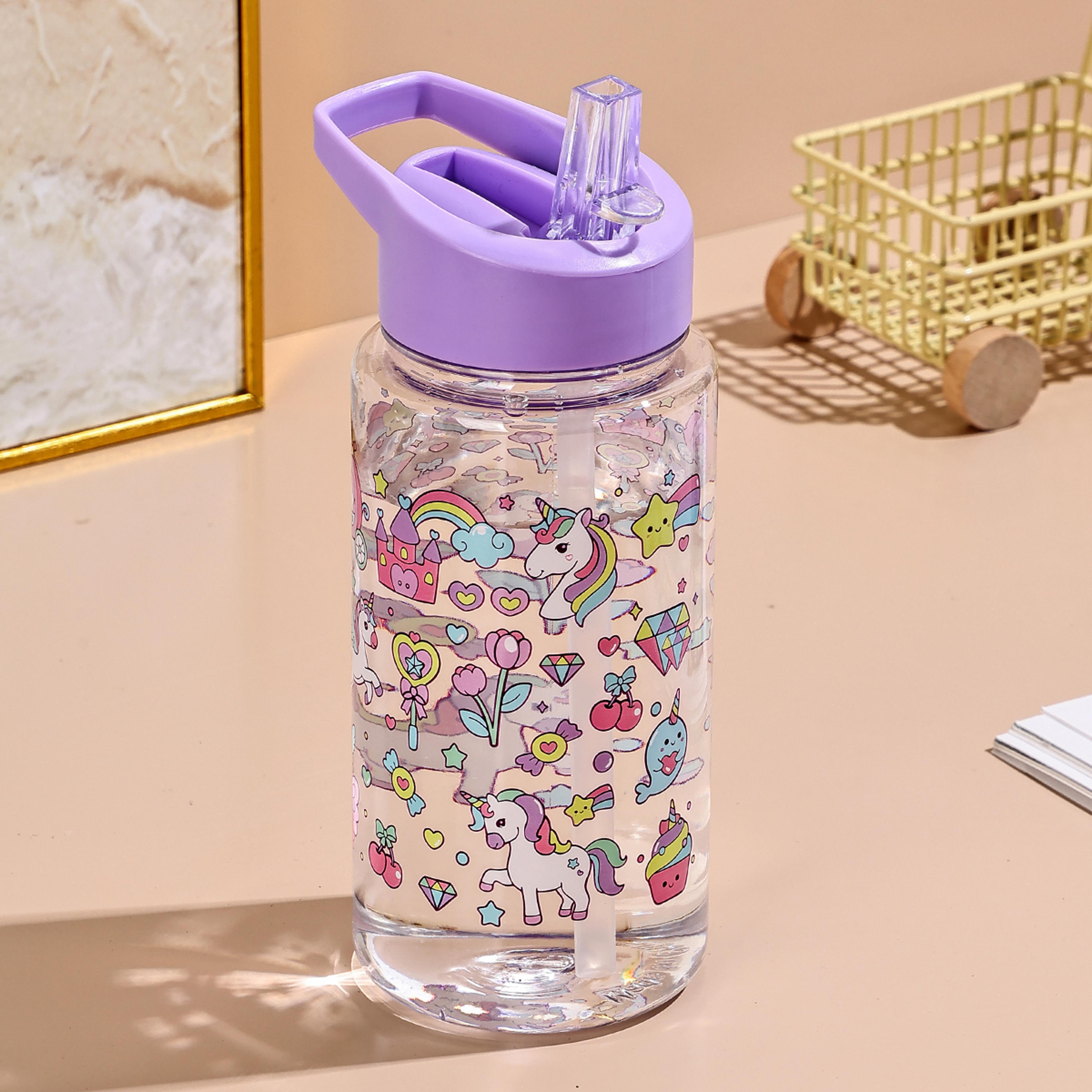 Cute Dinosaur Straw Water Bottle Portable Kids Ice Cream Cup 8