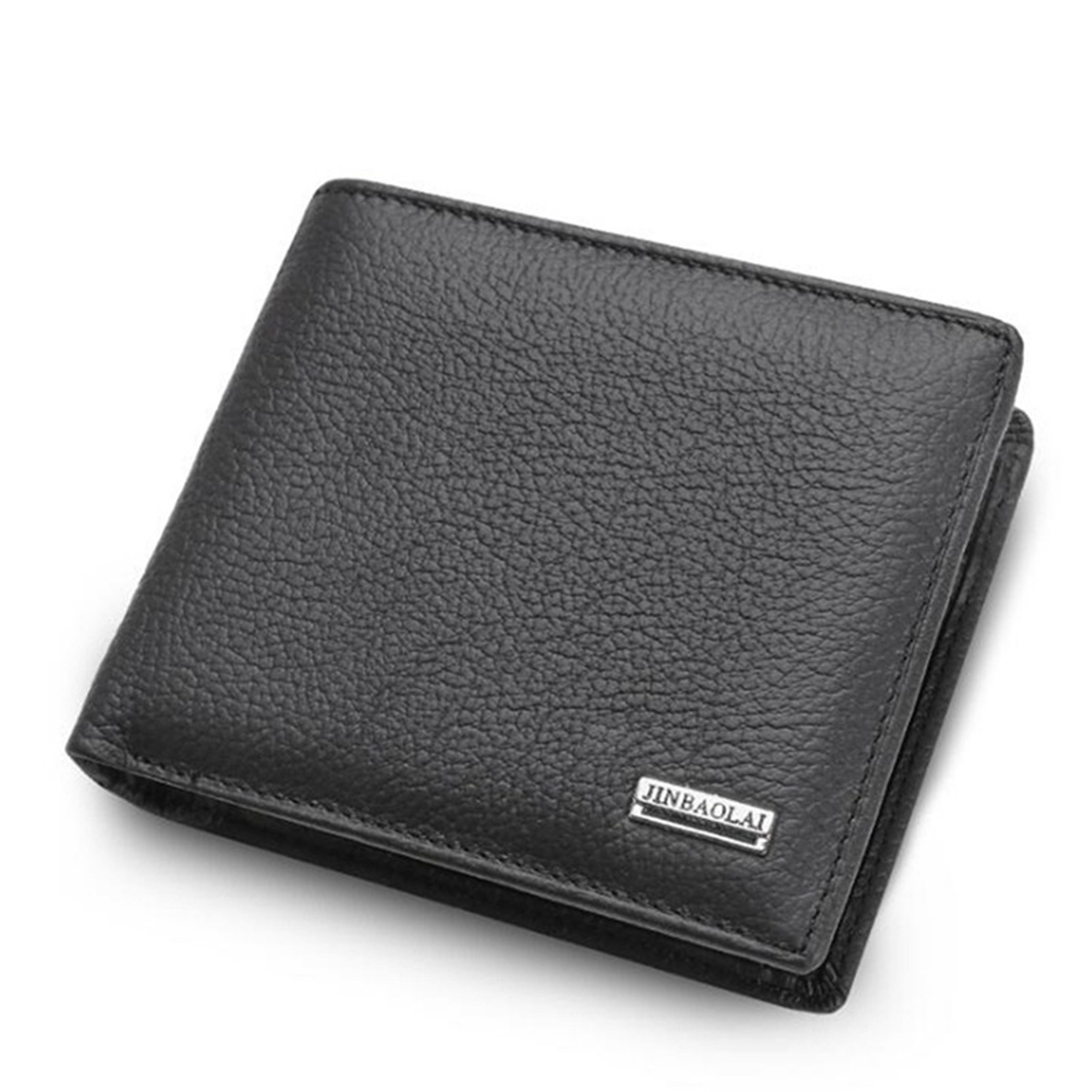 Genuine Leather Slim Men Wallet Compact Waterproof Card Holder With Coin Pocket 1