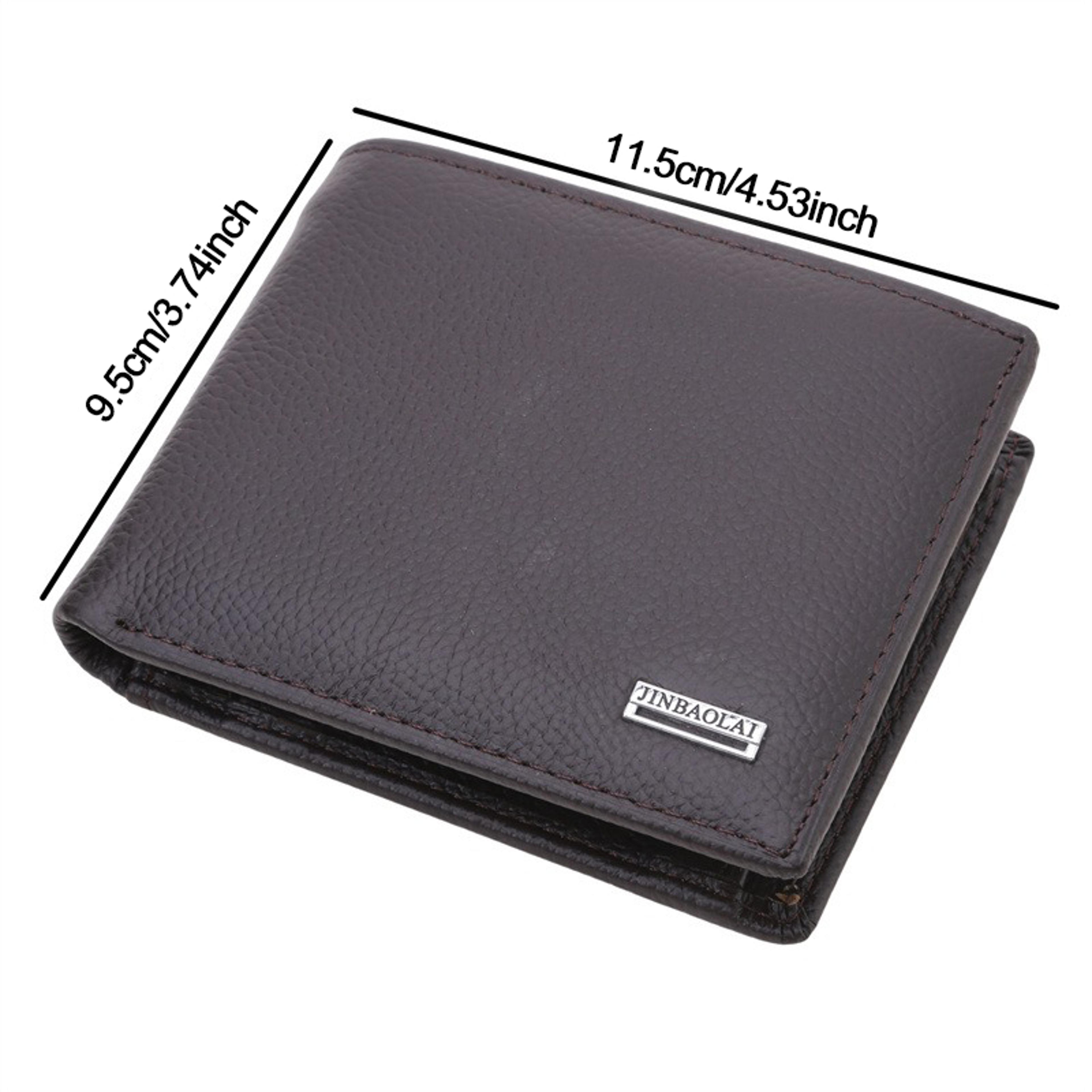 Genuine Leather Slim Men Wallet Compact Waterproof Card Holder With Coin Pocket 4