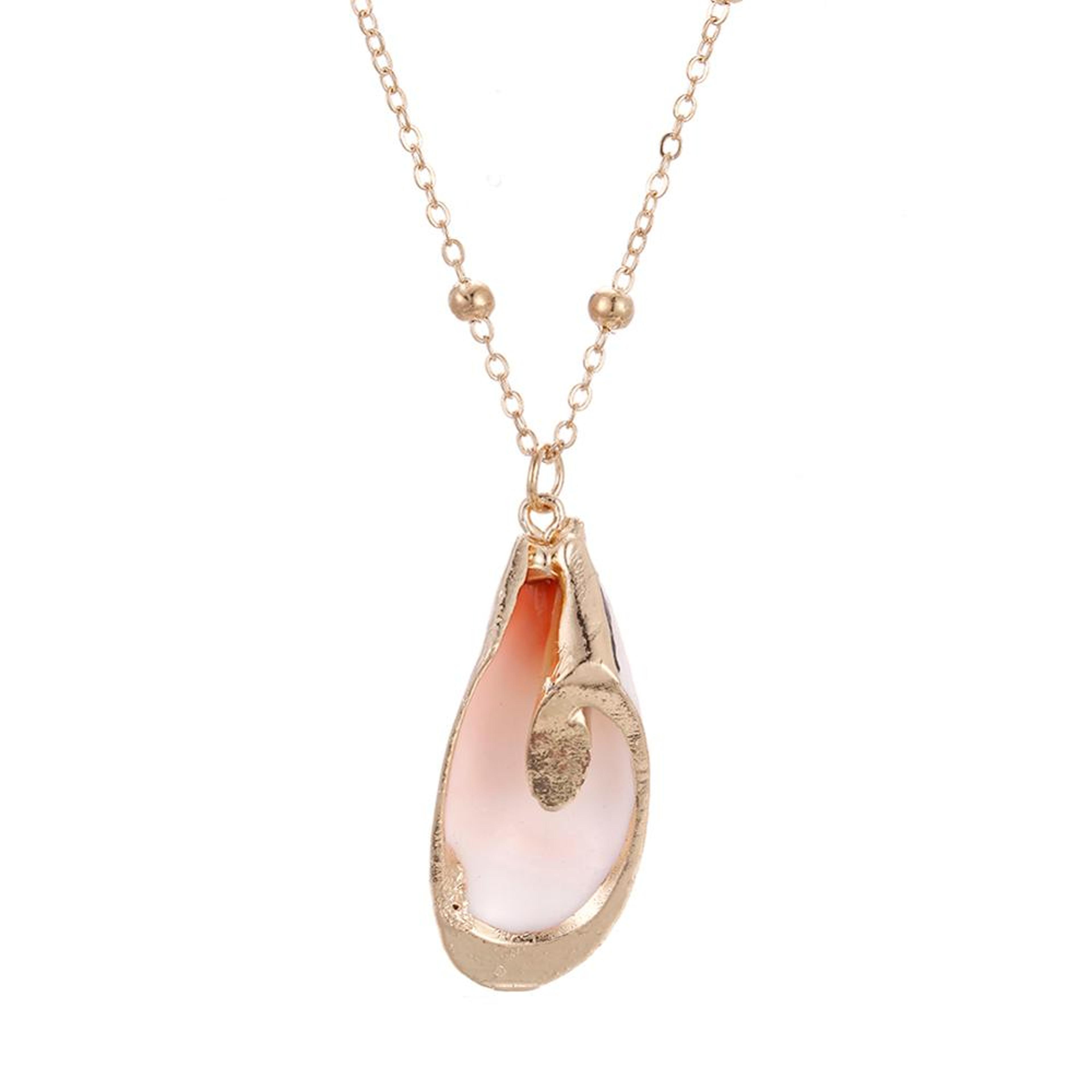 Boho Shell Necklace Cowrie Conch Pendant Beach Jewelry For Women 7