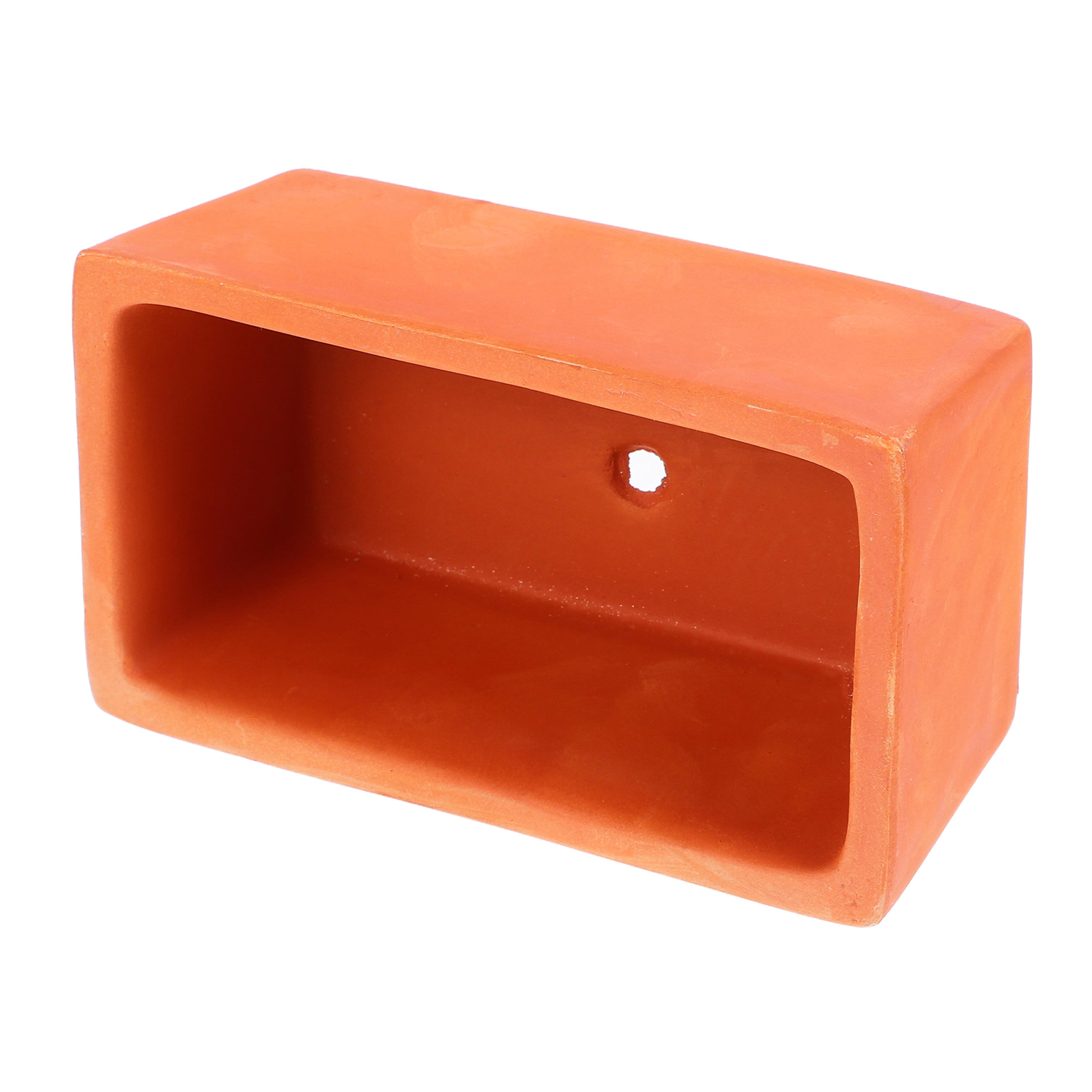 Rectangular Terracotta Planter Pot With Drainage Hole For Succulents And Indoor Plants 4